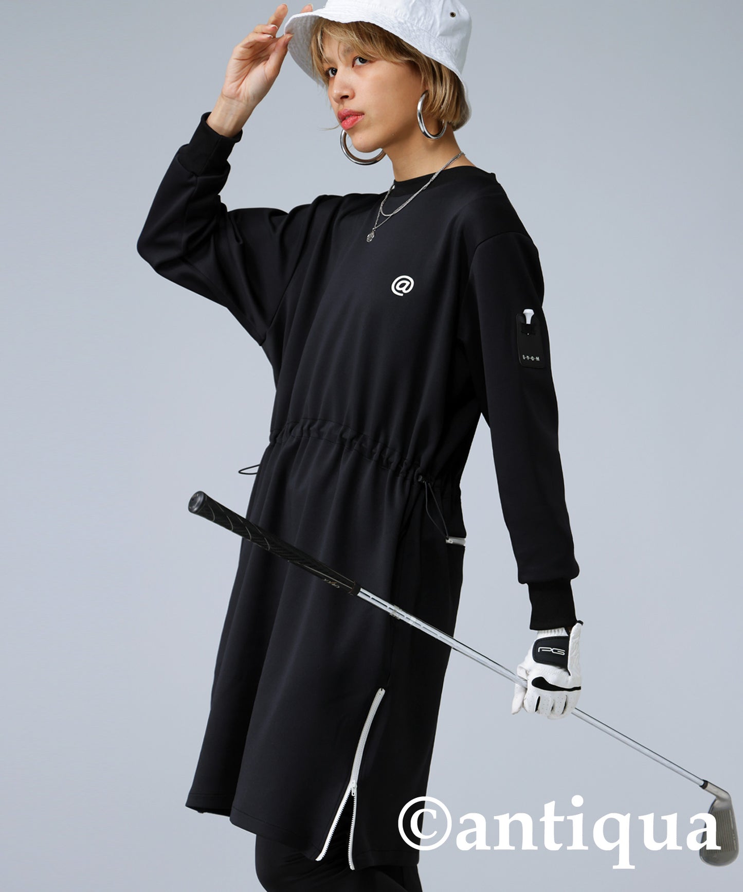 ANTIQUA GOLF×STCH ponte fabric Dress Ladies