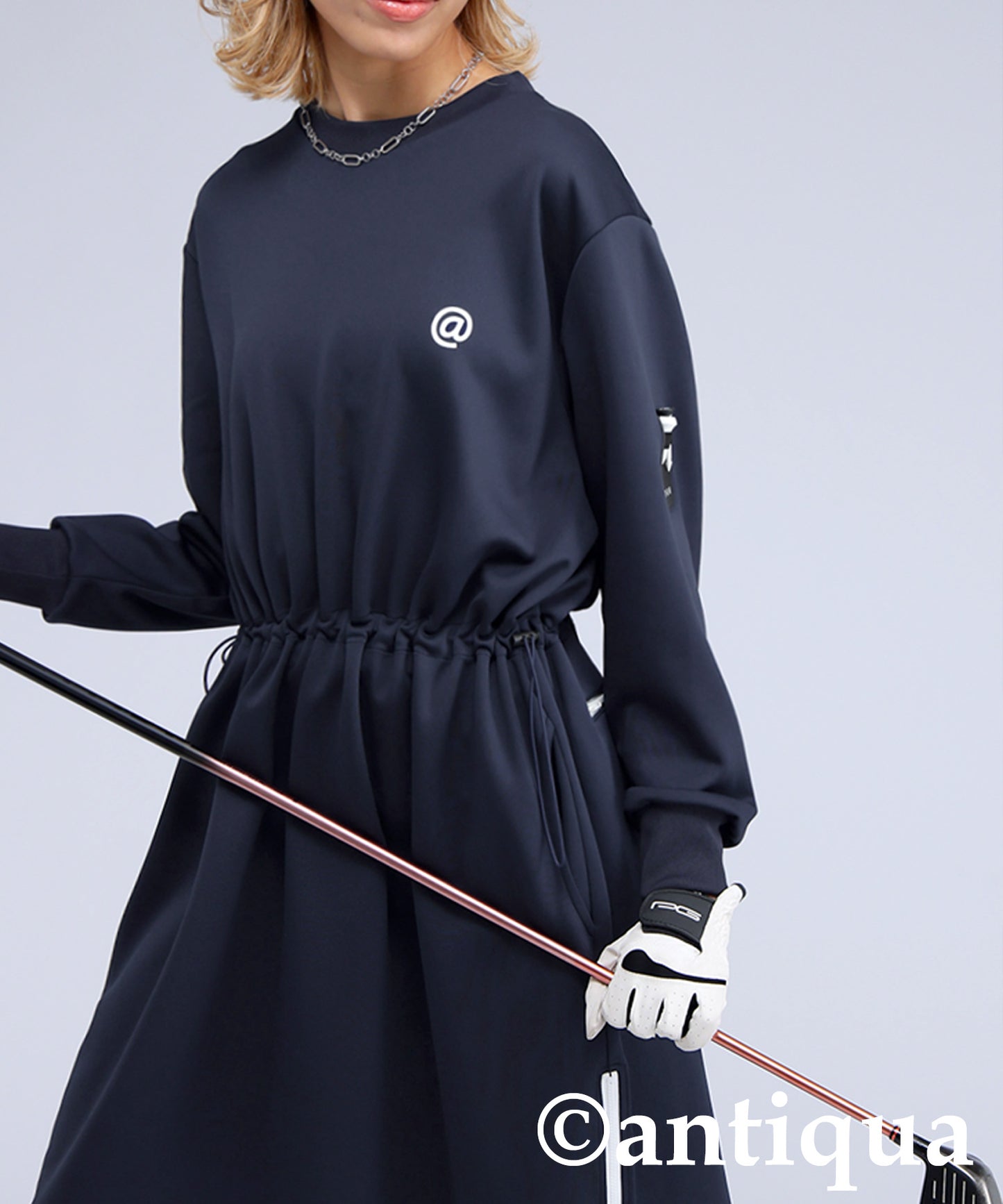 ANTIQUA GOLF×STCH ponte fabric Dress Ladies