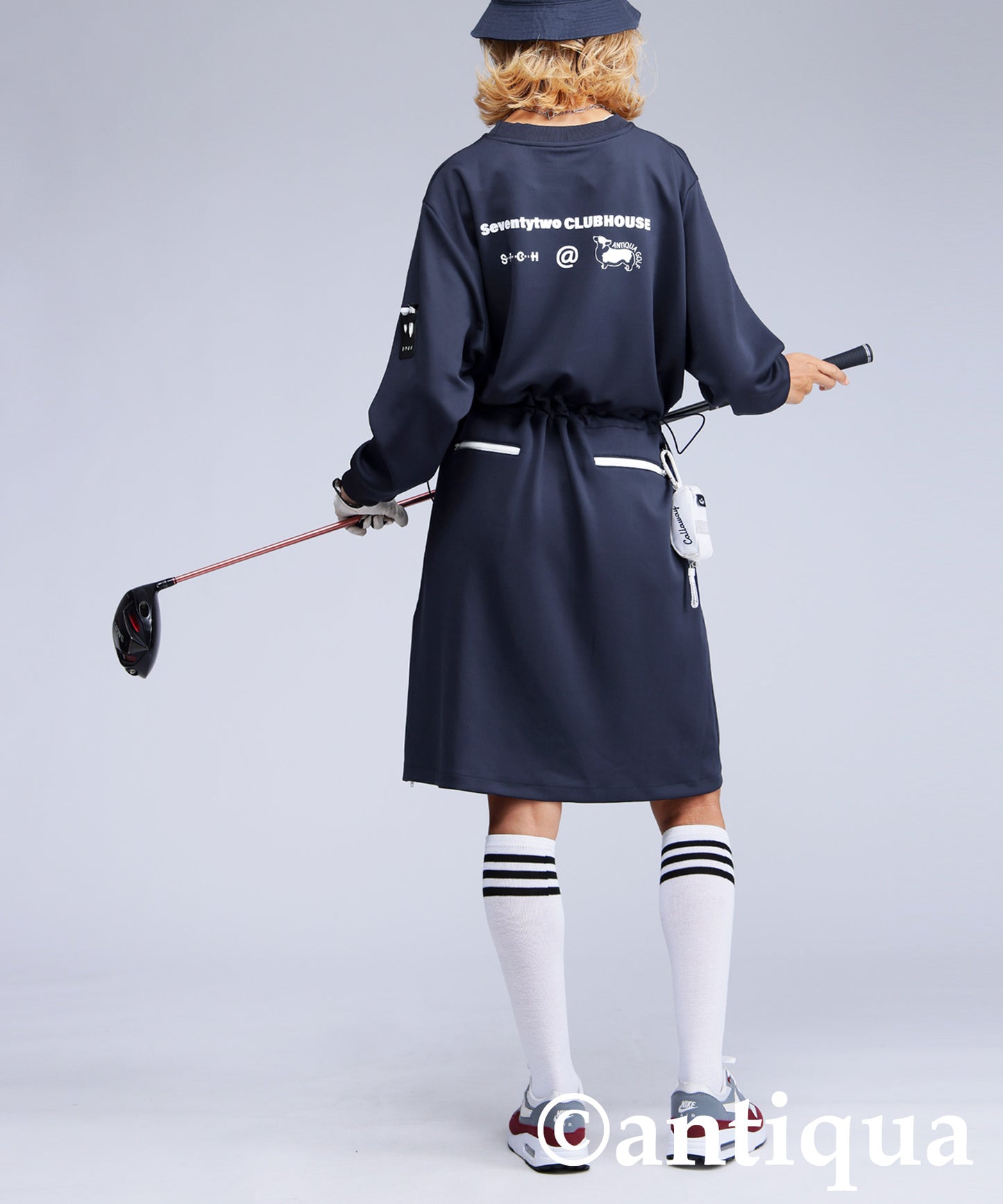 ANTIQUA GOLF×STCH ponte fabric Dress Ladies