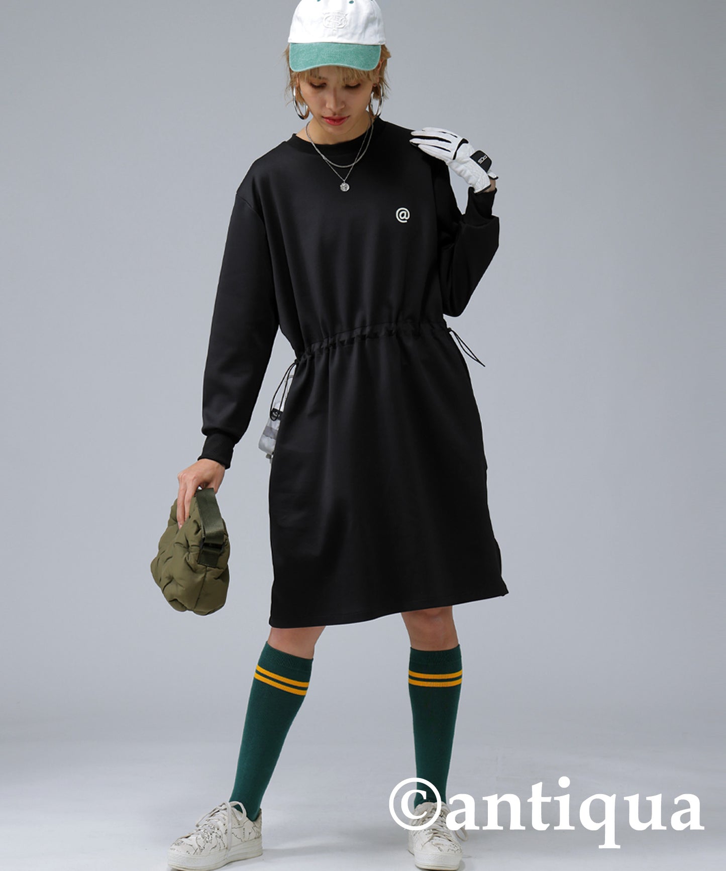 ANTIQUA GOLF×STCH ponte fabric Dress Ladies