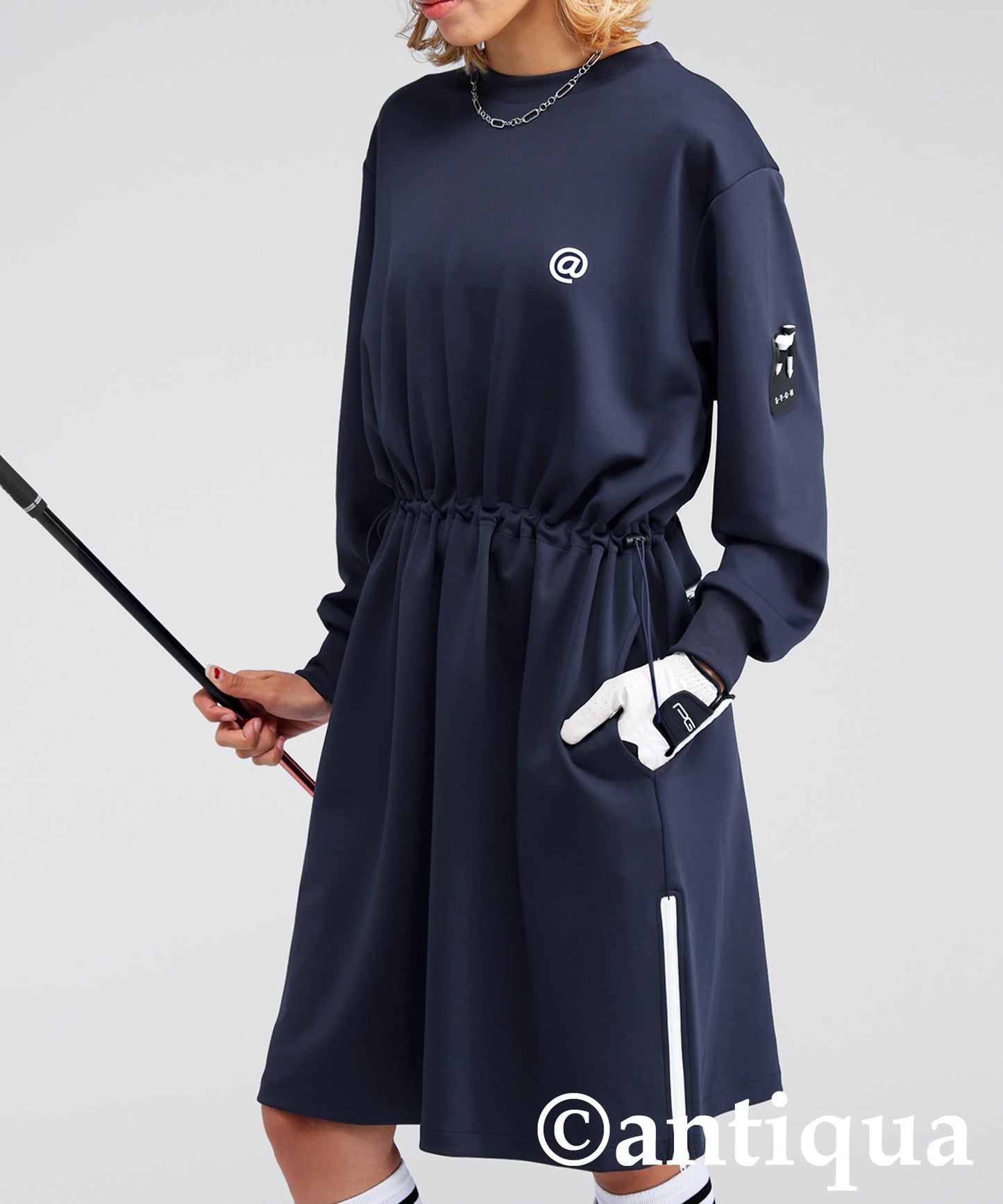 ANTIQUA GOLF×STCH ponte fabric Dress Ladies