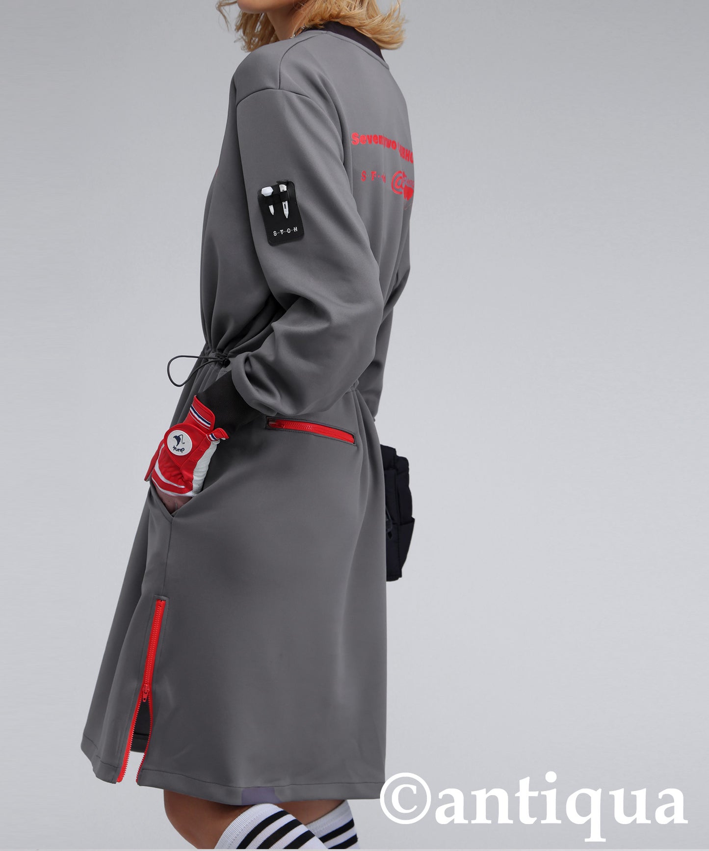 ANTIQUA GOLF×STCH ponte fabric Dress Ladies