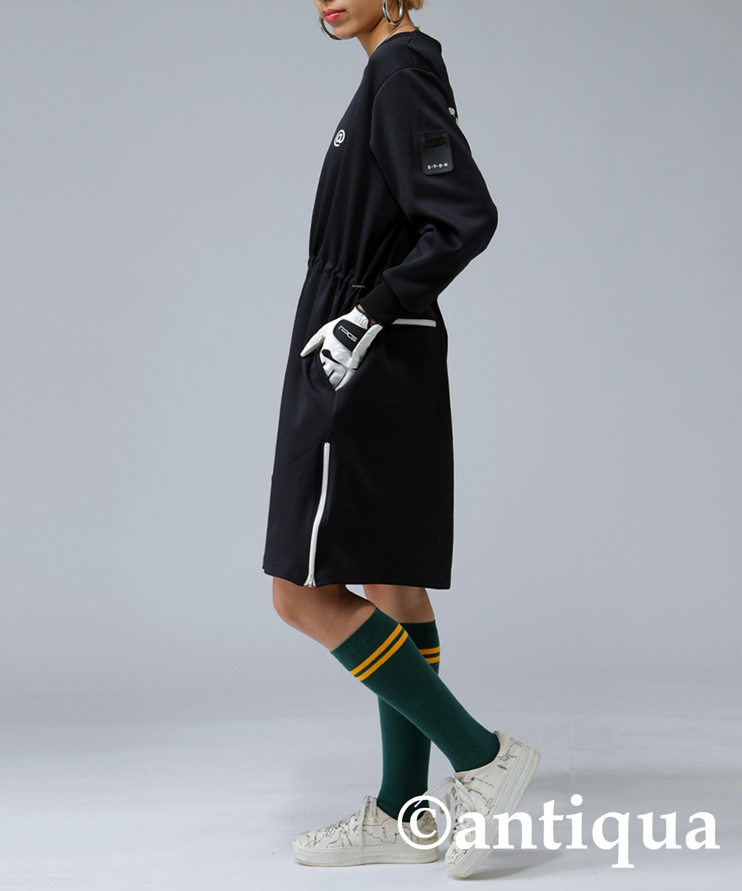 ANTIQUA GOLF×STCH ponte fabric Dress Ladies