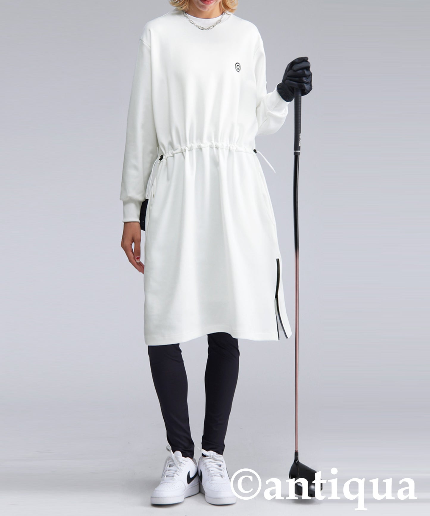 ANTIQUA GOLF×STCH ponte fabric Dress Ladies