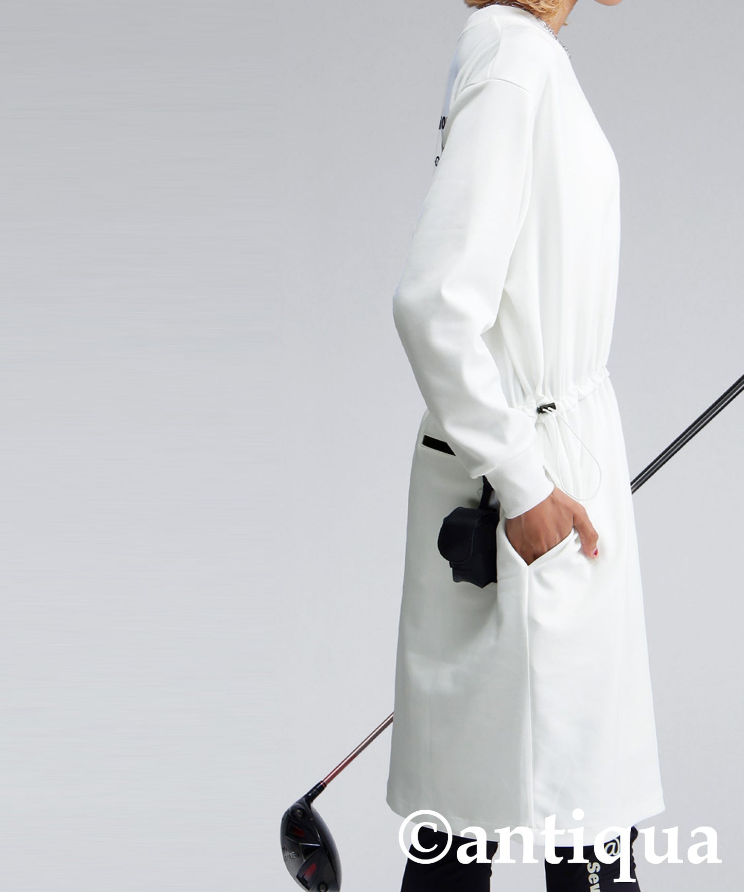 ANTIQUA GOLF×STCH ponte fabric Dress Ladies