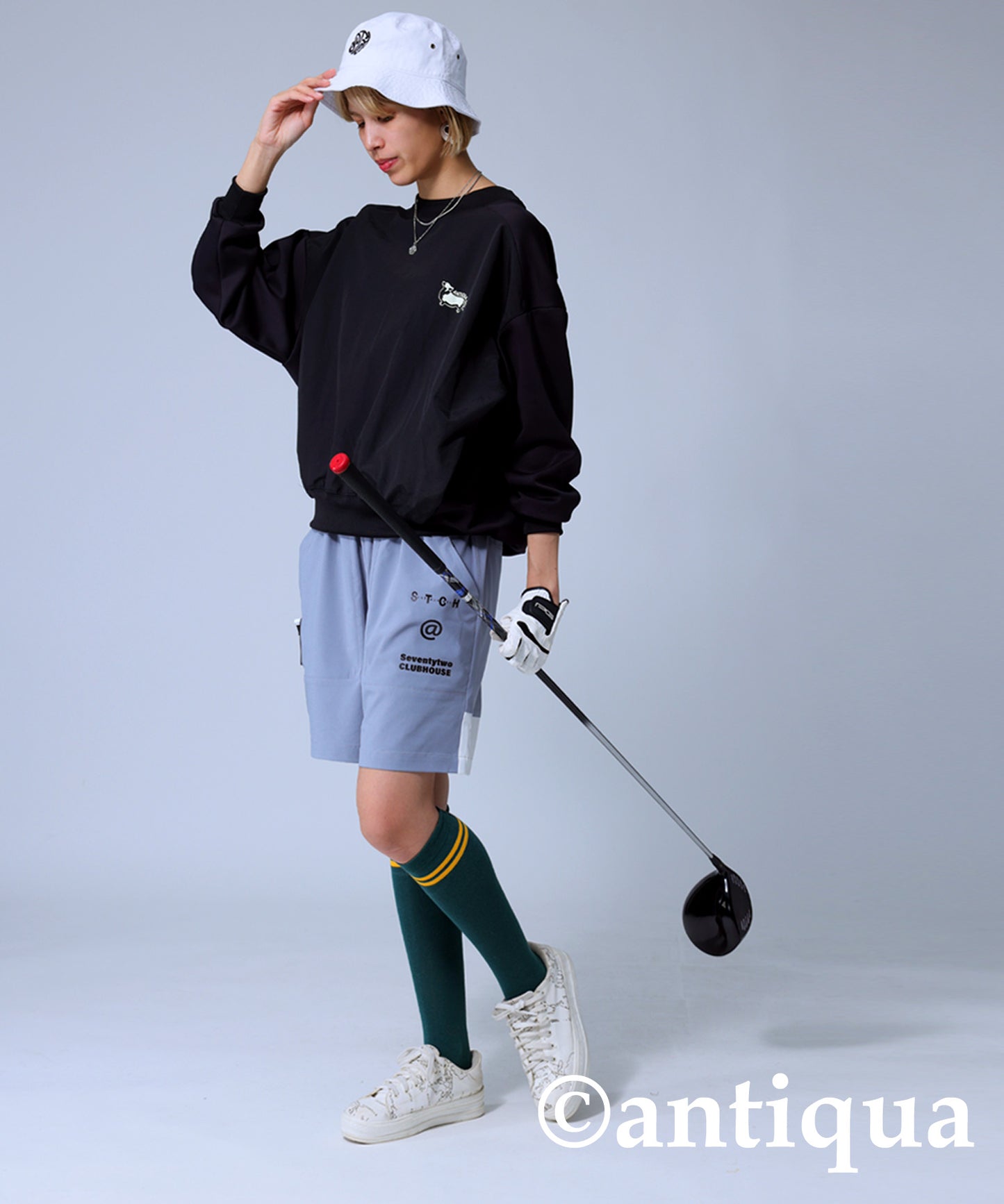 ANTIQUA GOLF×STCH Corgi Logo Tops Ladies