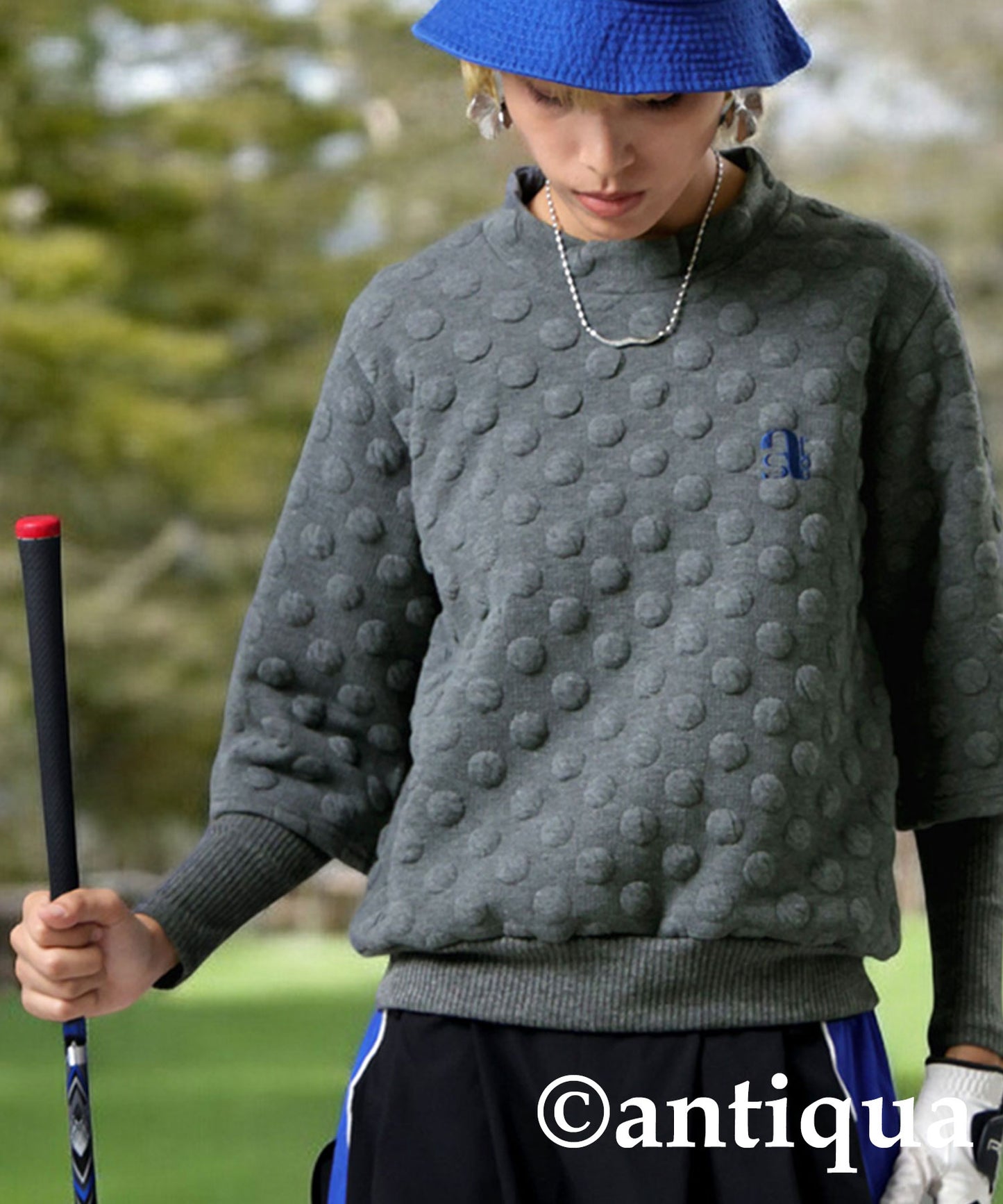 ANTIQUA GOLF×STCH Dot Layered Tops Ladies