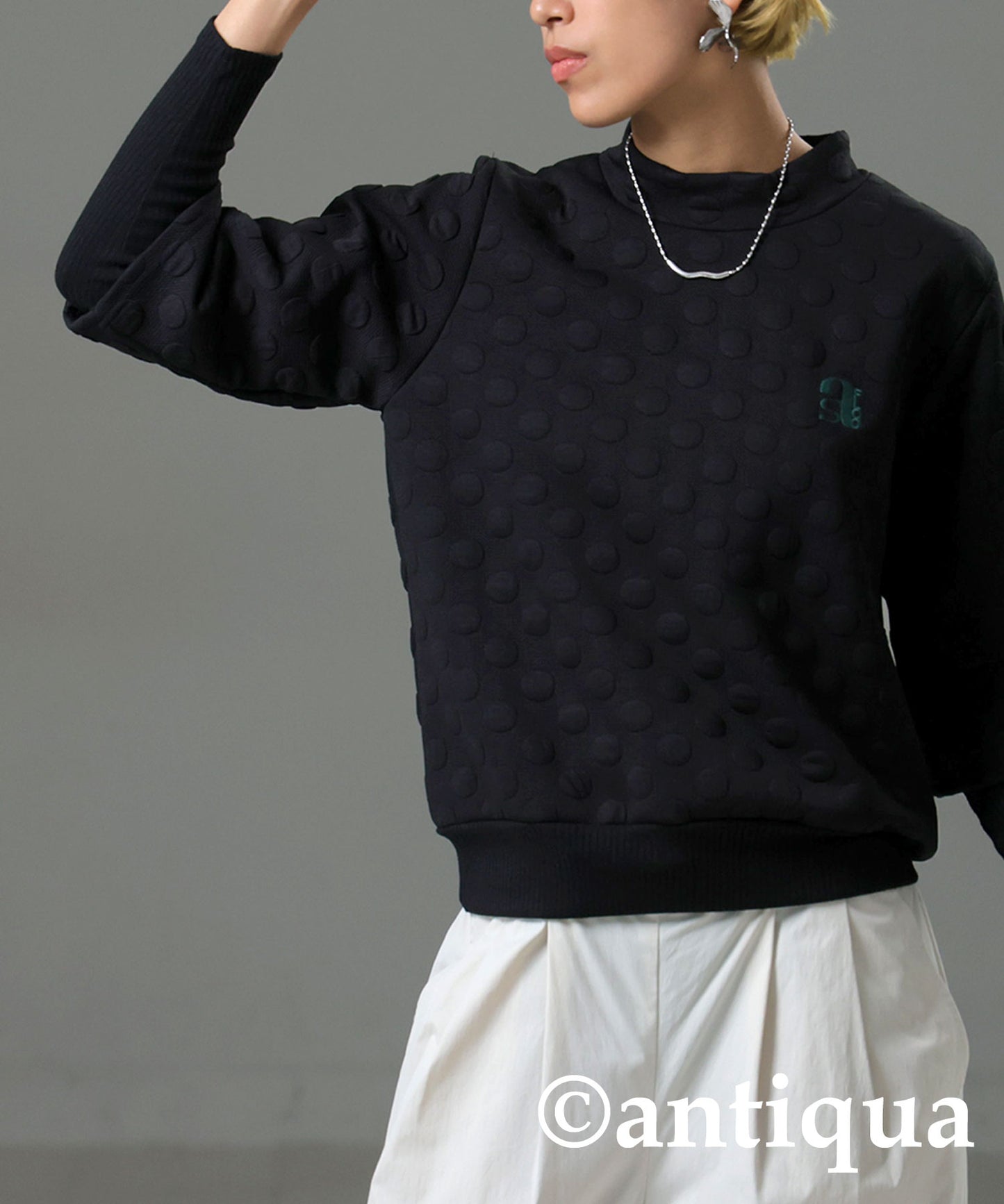 ANTIQUA GOLF×STCH Dot Layered Tops Ladies