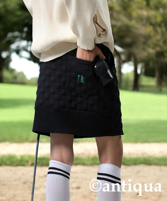 ANTIQUA GOLF×STCH Dot Mini Skirt Ladies