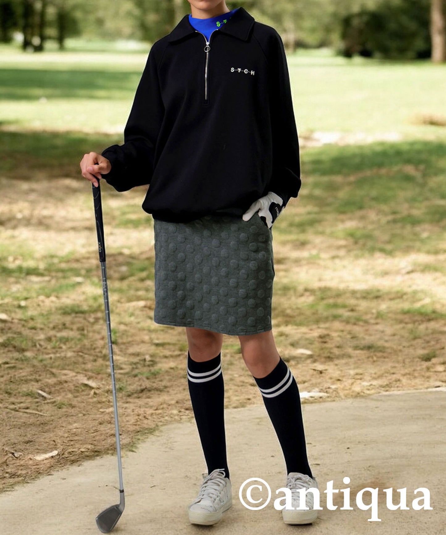 ANTIQUA GOLF×STCH Dot Mini Skirt Ladies