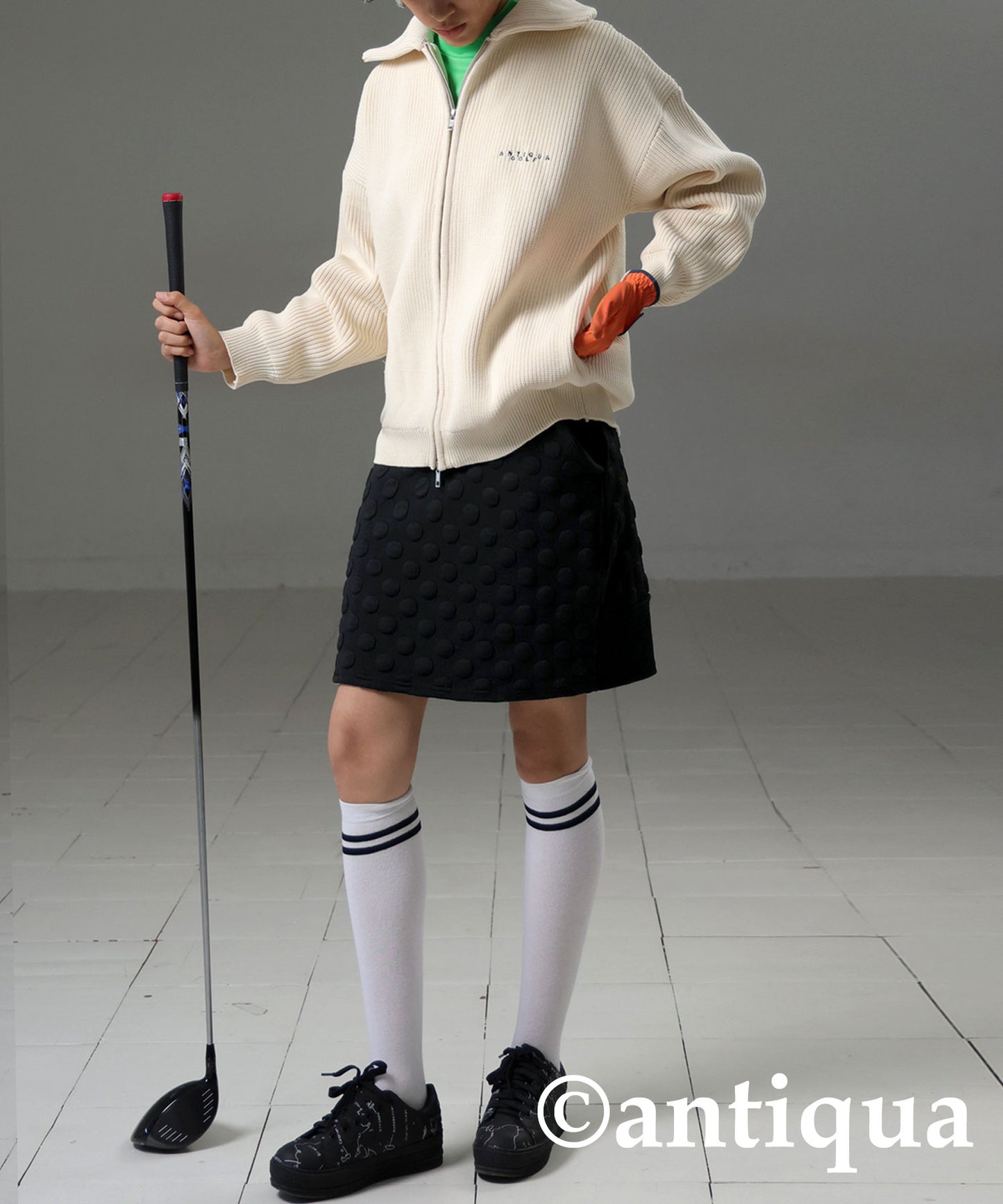 ANTIQUA GOLF×STCH Dot Mini Skirt Ladies