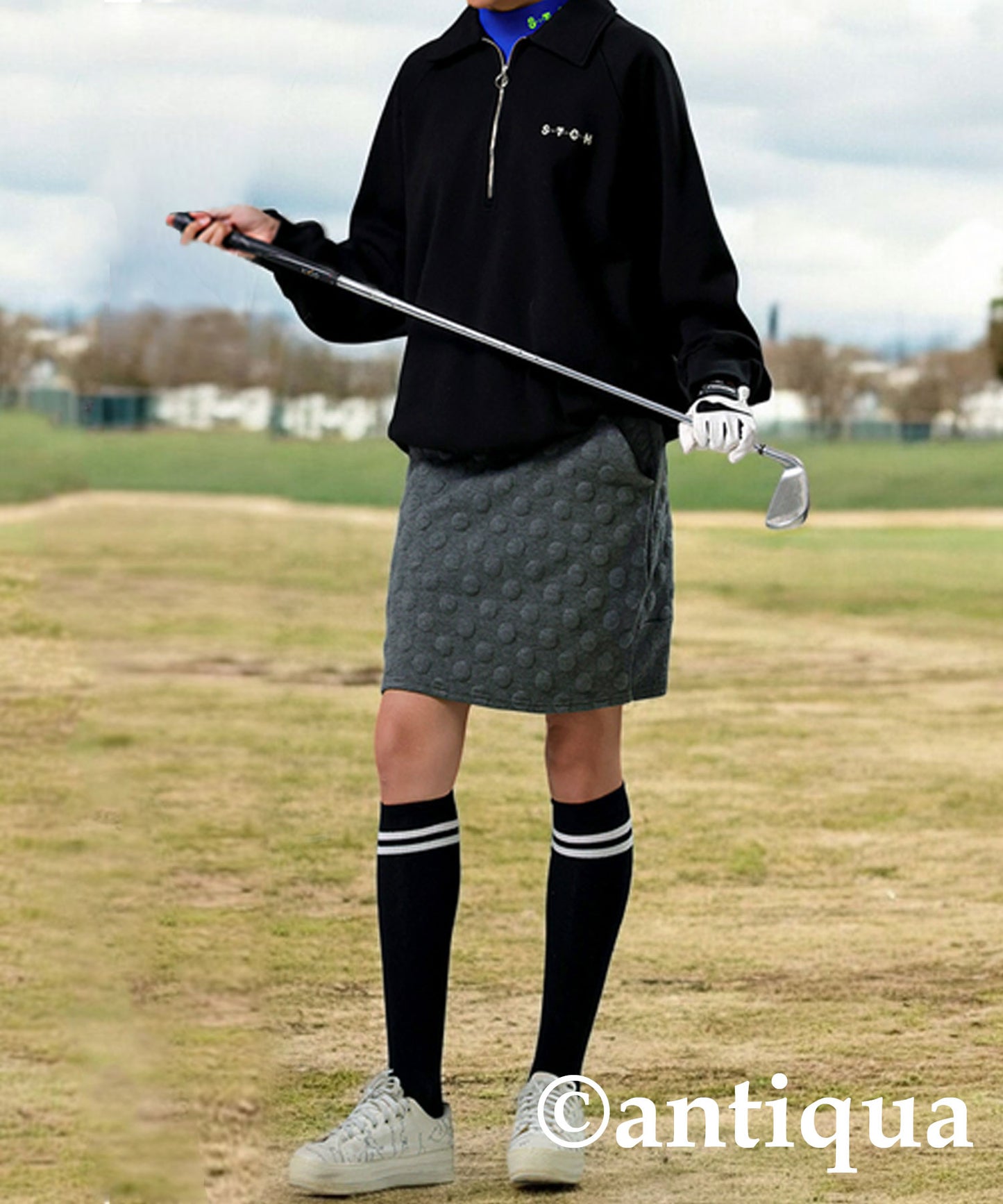 ANTIQUA GOLF×STCH Dot Mini Skirt Ladies