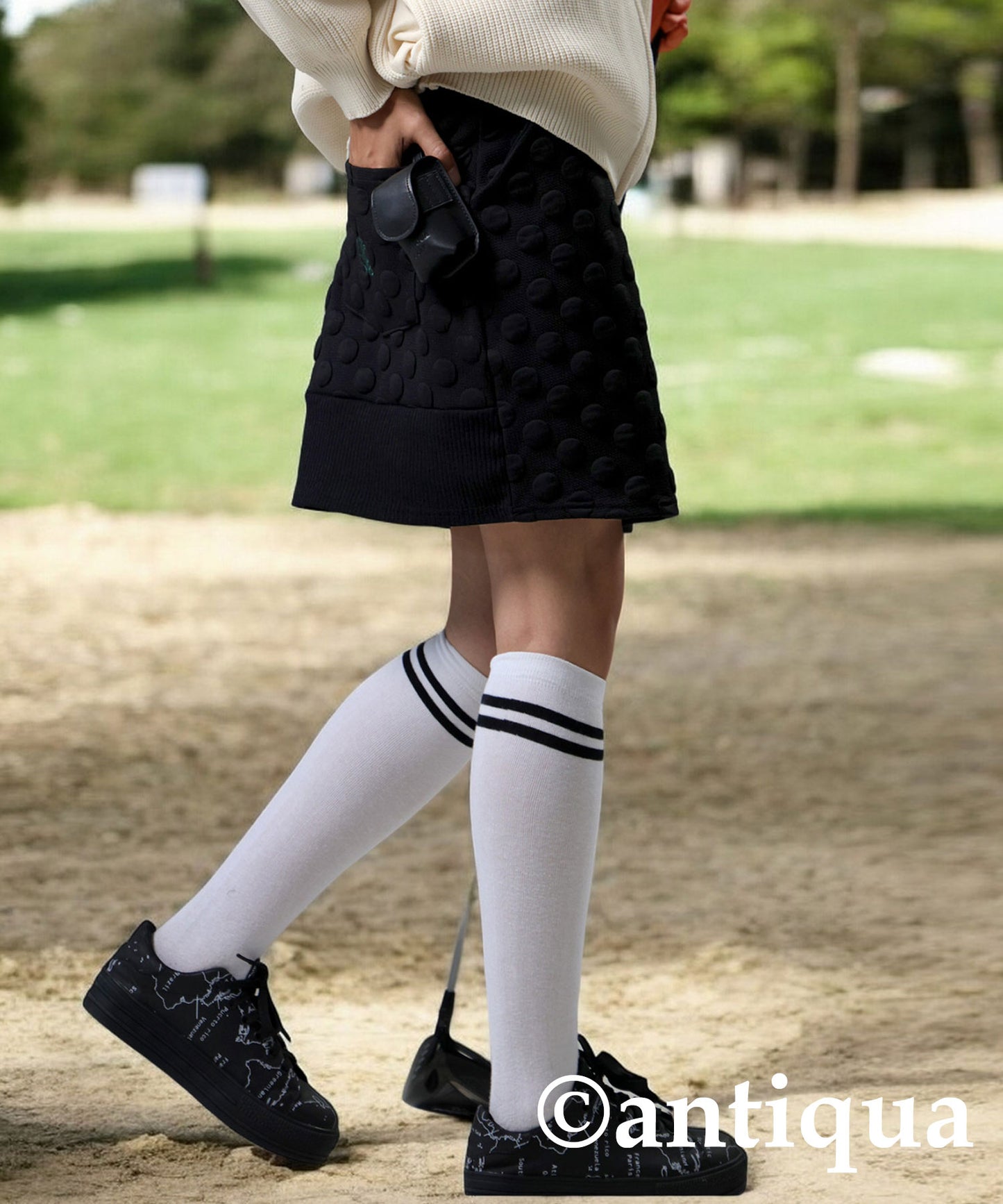 ANTIQUA GOLF×STCH Dot Mini Skirt Ladies
