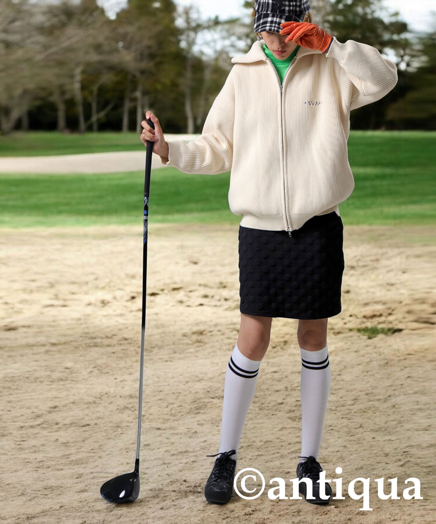 ANTIQUA GOLF×STCH Dot Mini Skirt Ladies