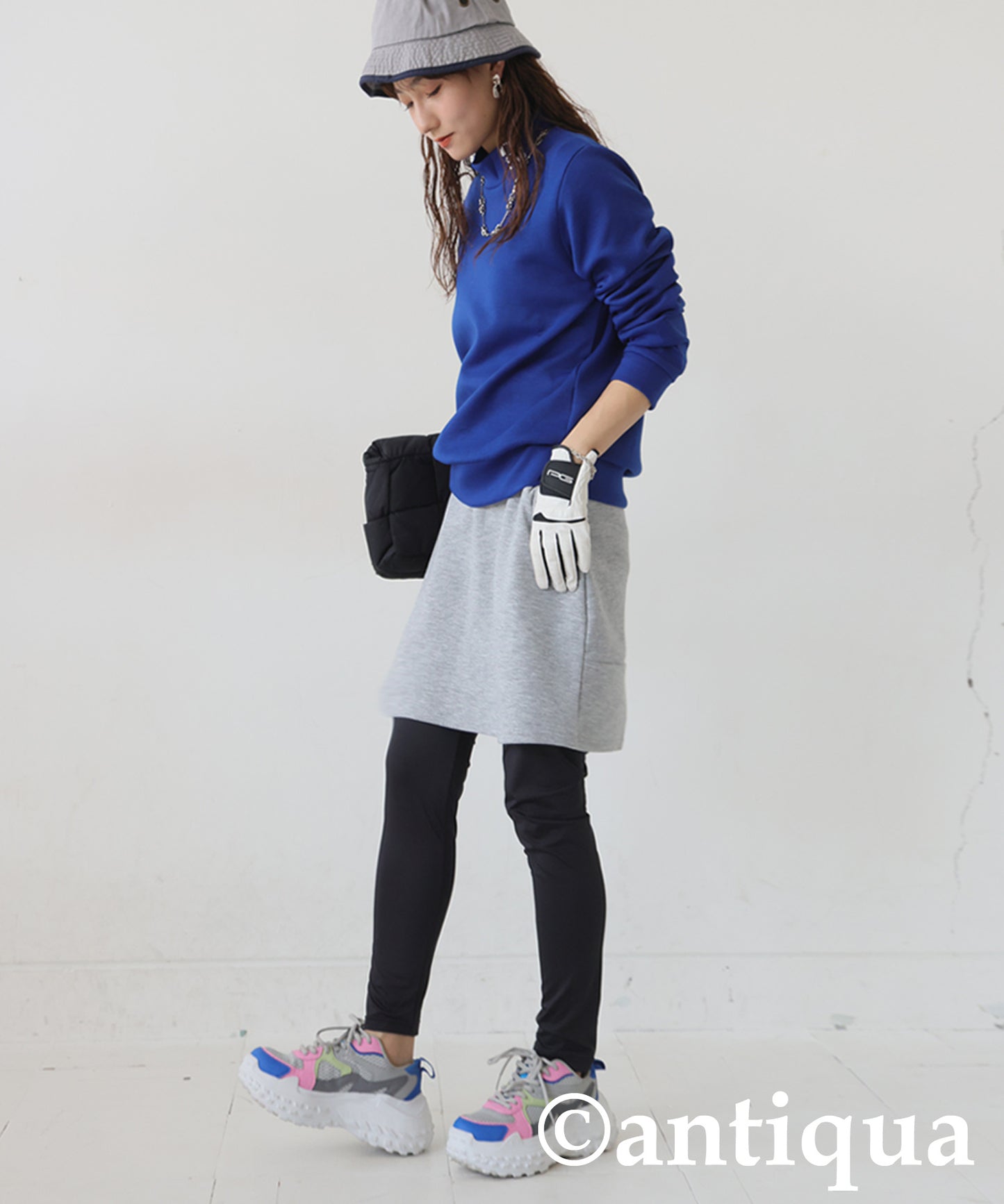 ANTIQUA GOLF×STCH Logo Color Scheme Skirt Ladies