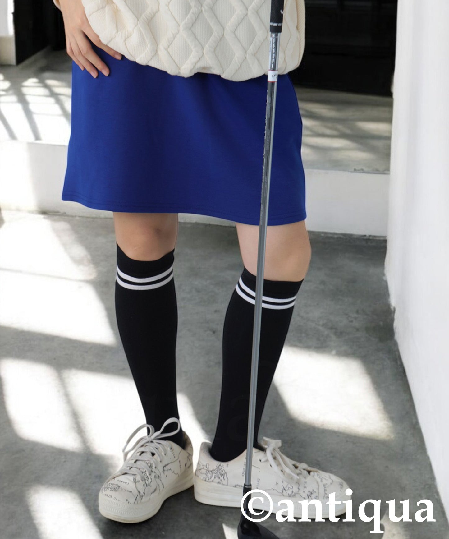 ANTIQUA GOLF×STCH Logo Color Scheme Skirt Ladies