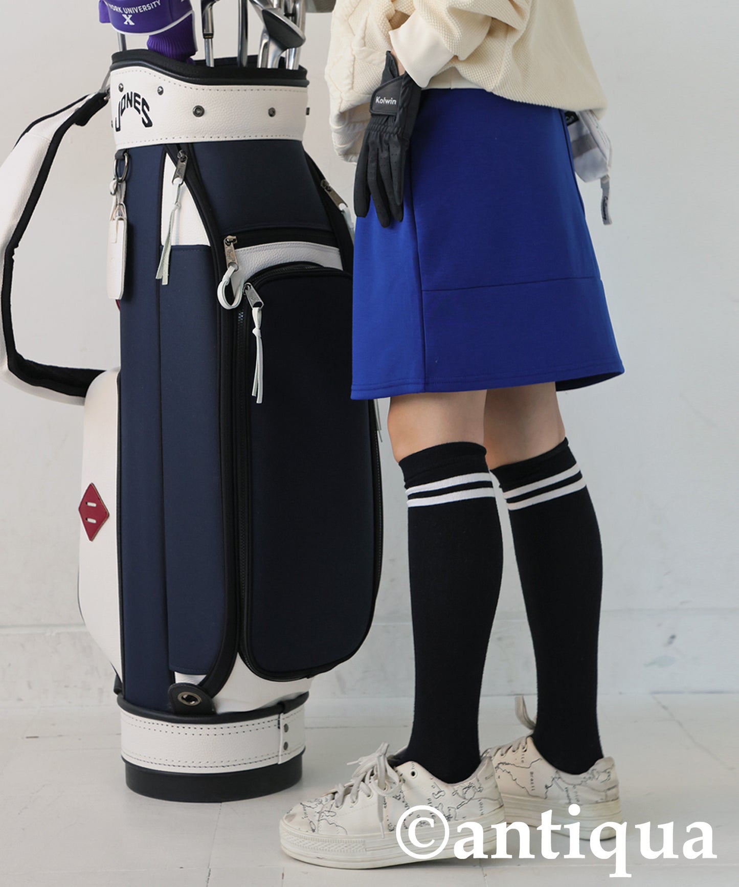 ANTIQUA GOLF×STCH Logo Color Scheme Skirt Ladies