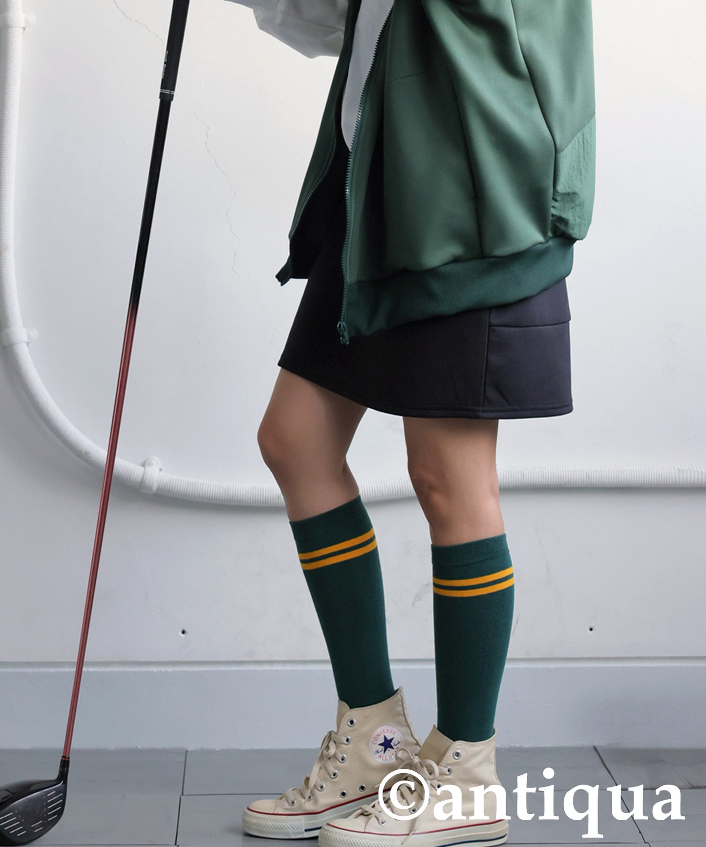 ANTIQUA GOLF×STCH Logo Color Scheme Skirt Ladies