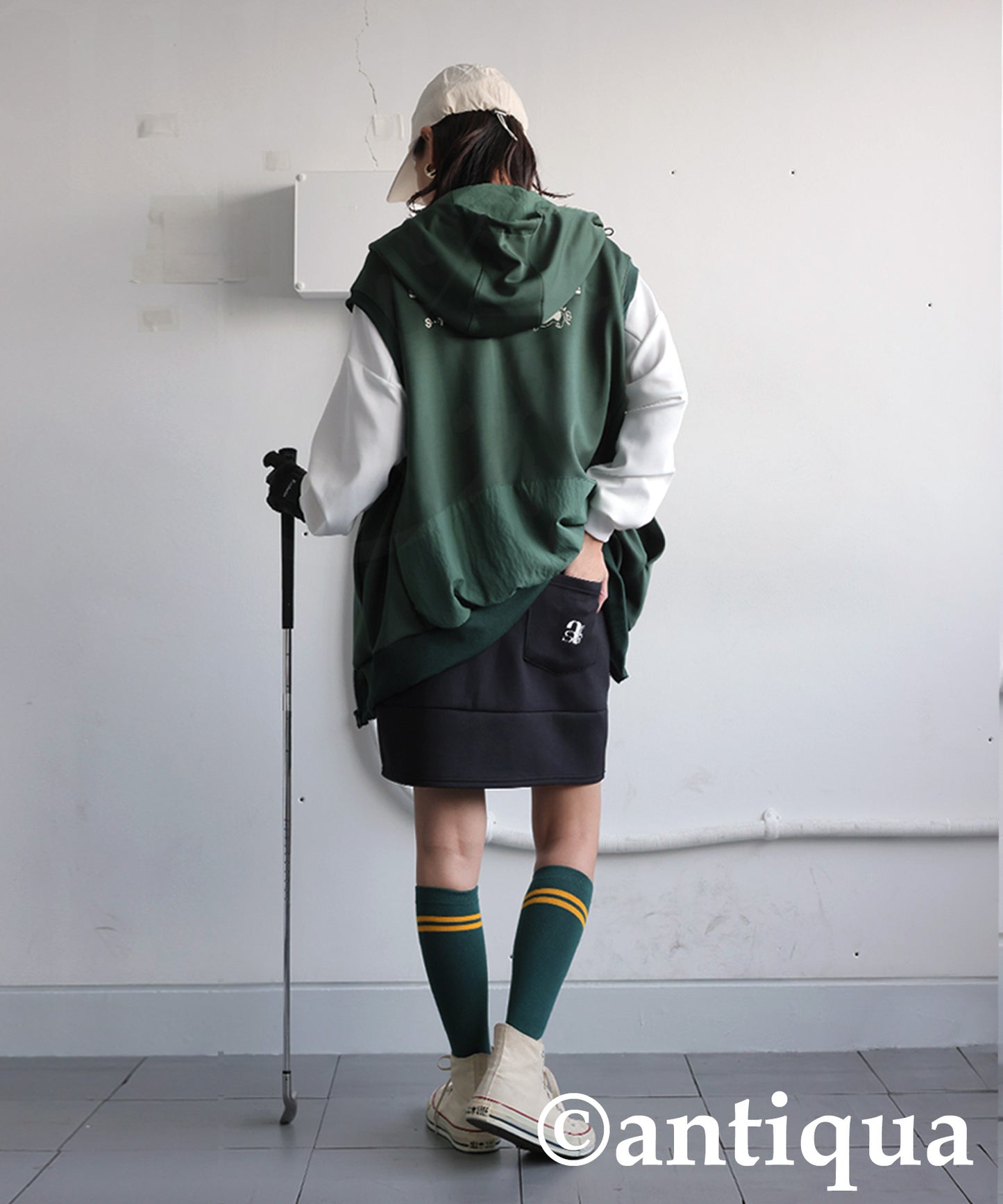 ANTIQUA GOLF×STCH Logo Color Scheme Skirt Ladies