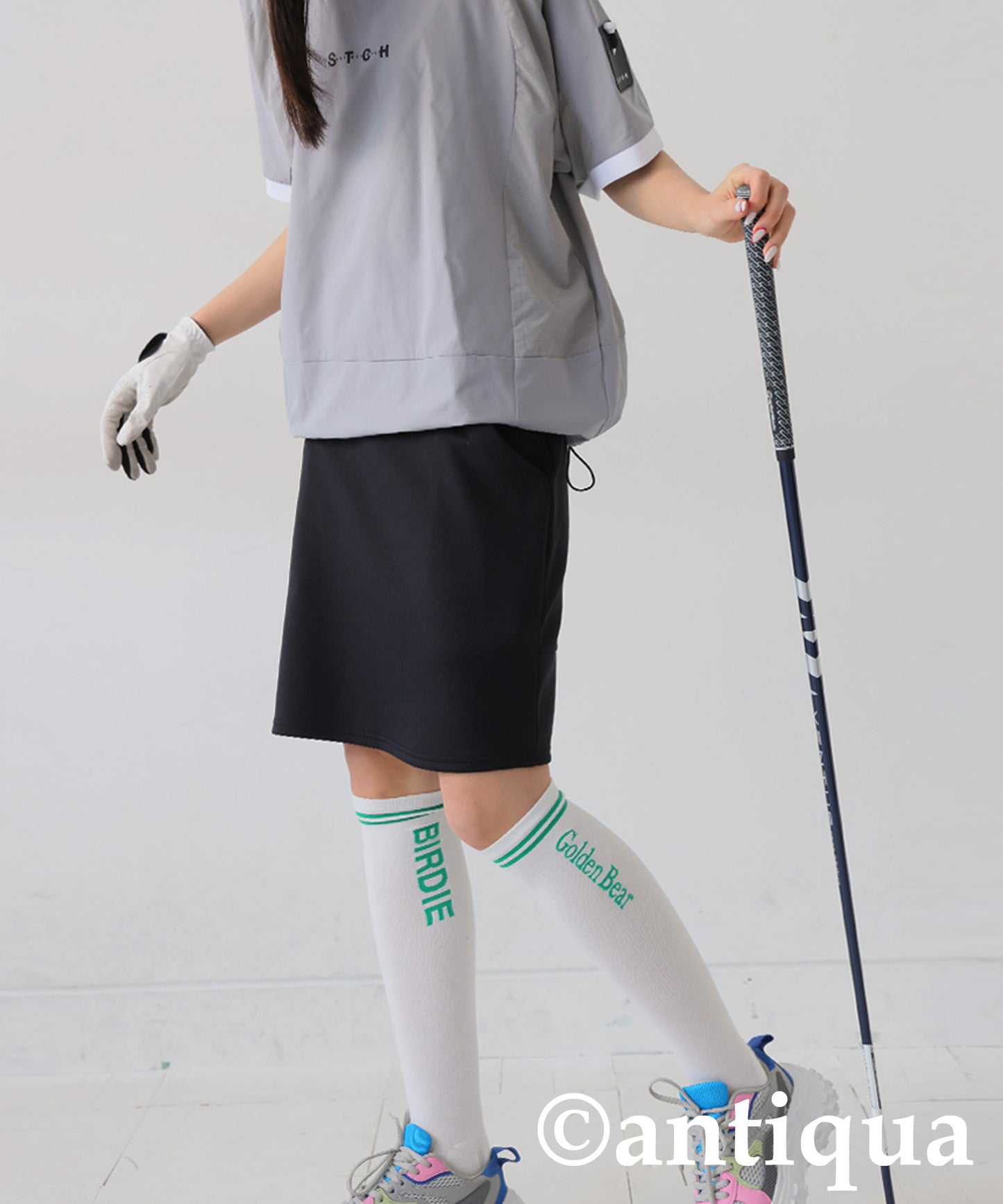 ANTIQUA GOLF×STCH Logo Color Scheme Skirt Ladies