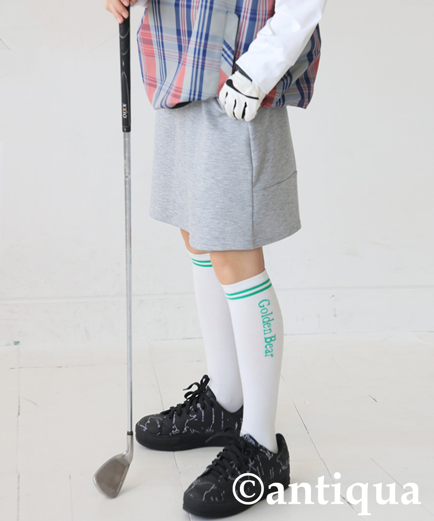 ANTIQUA GOLF×STCH Logo Color Scheme Skirt Ladies