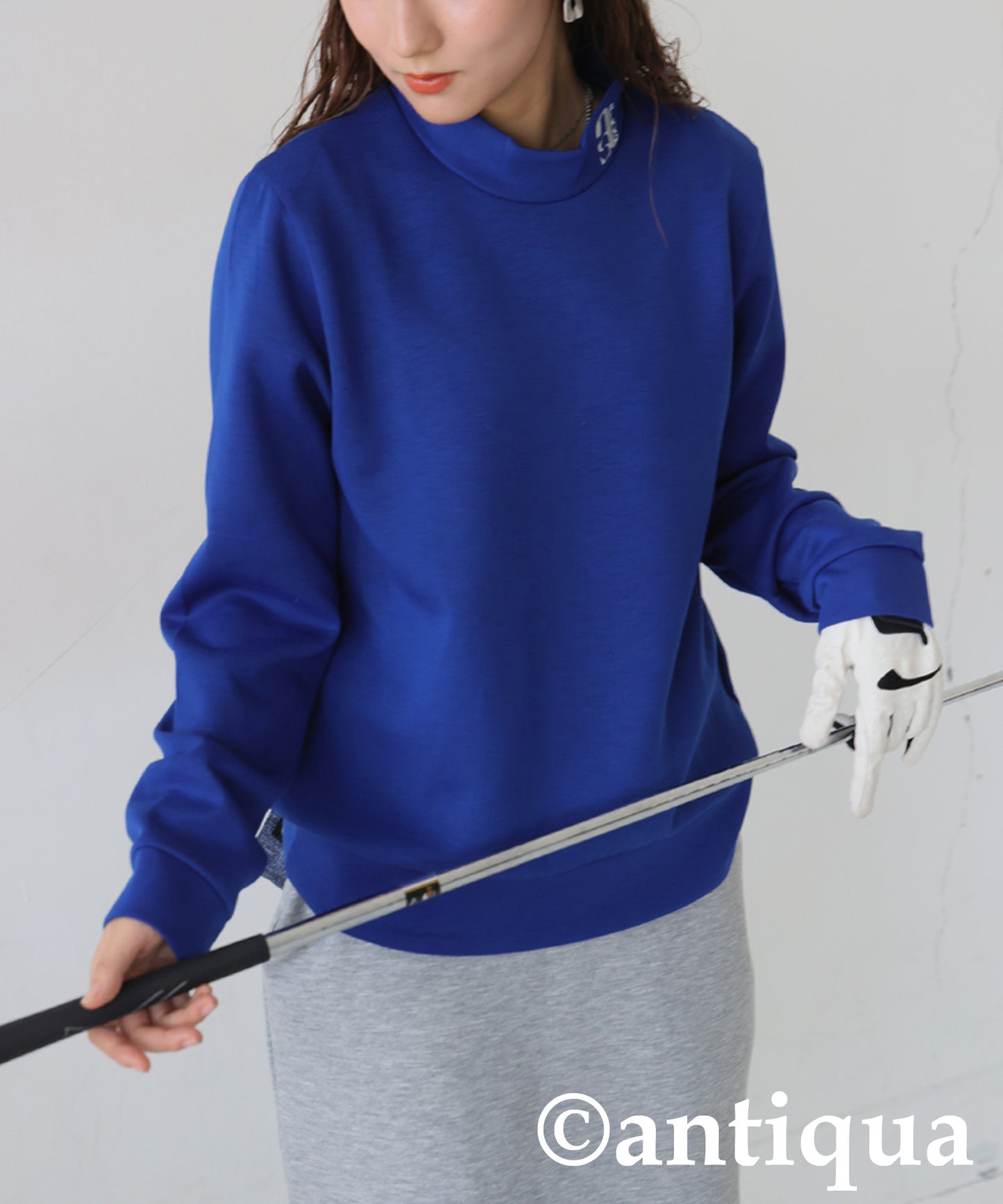 ANTIQUA GOLF×STCH Logo Color Scheme Tops Ladies