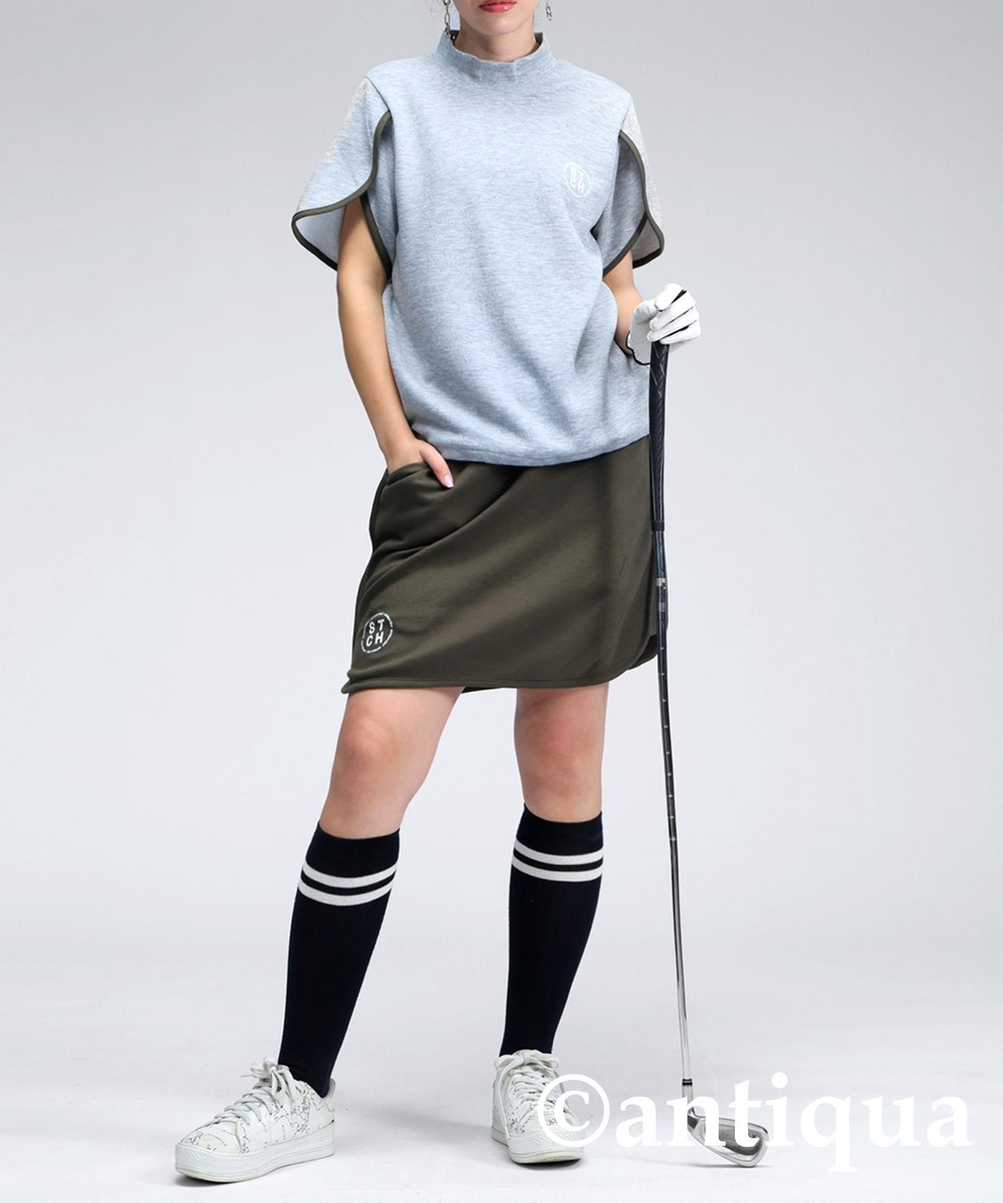 Ladies ANTIQUA GOLF × STCH Petal Sleeve Tops