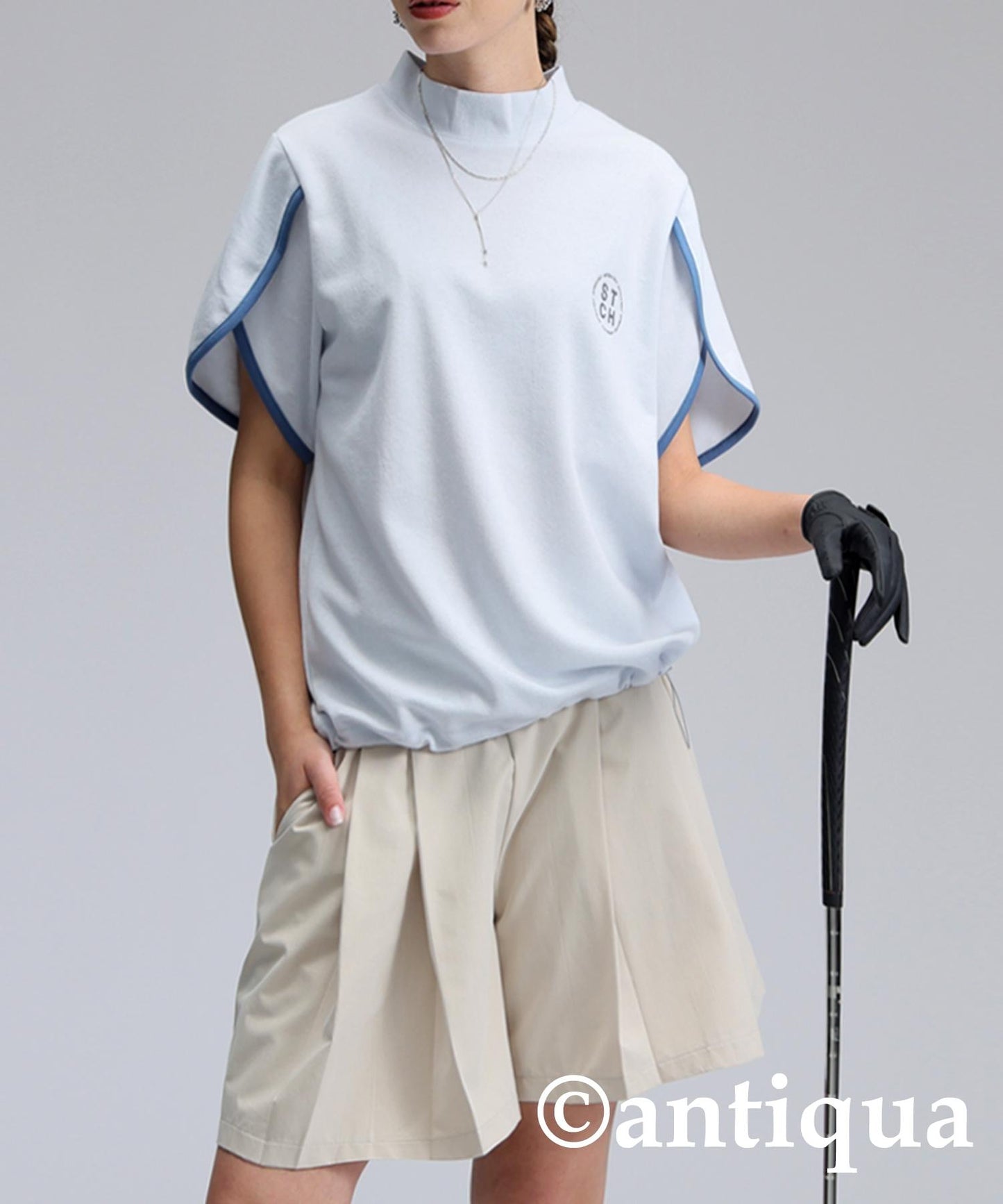 Ladies ANTIQUA GOLF × STCH Petal Sleeve Tops