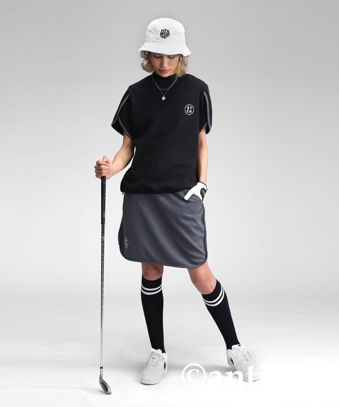 Ladies ANTIQUA GOLF × STCH Petal Sleeve Tops