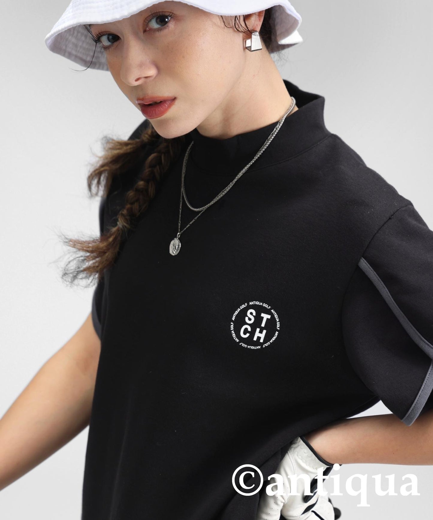 Ladies ANTIQUA GOLF × STCH Petal Sleeve Tops