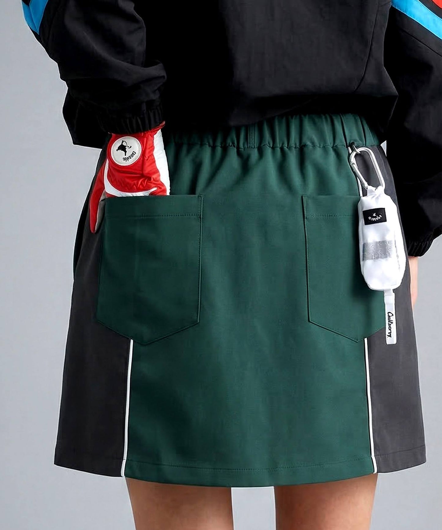 ANTIQUA GOLF×STCH Color-Blocked Piping Mini Skirt Ladies