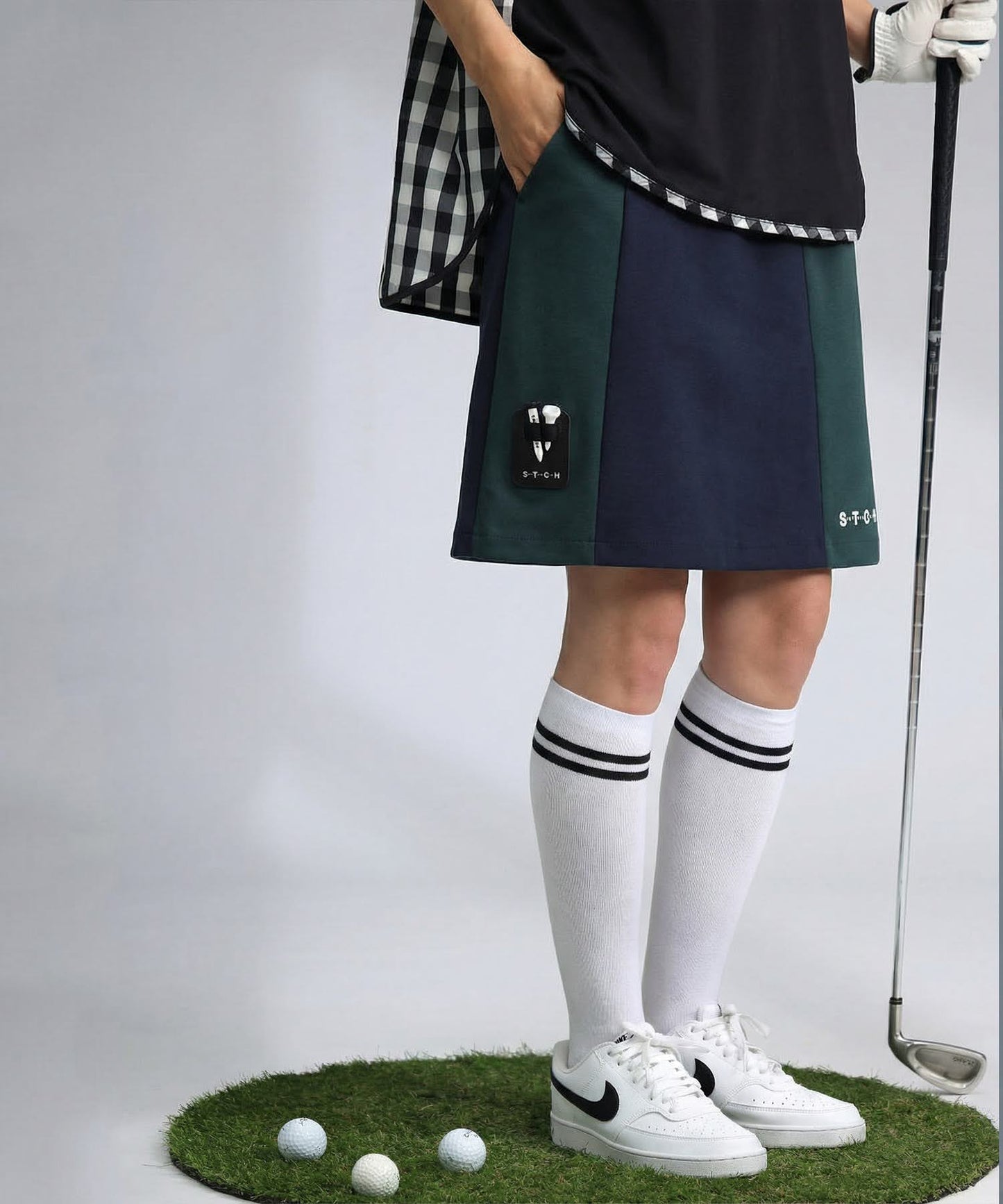 ANTIQUA GOLF×STCH Culotte Skirt With Built-In Inner Shorts Ladies