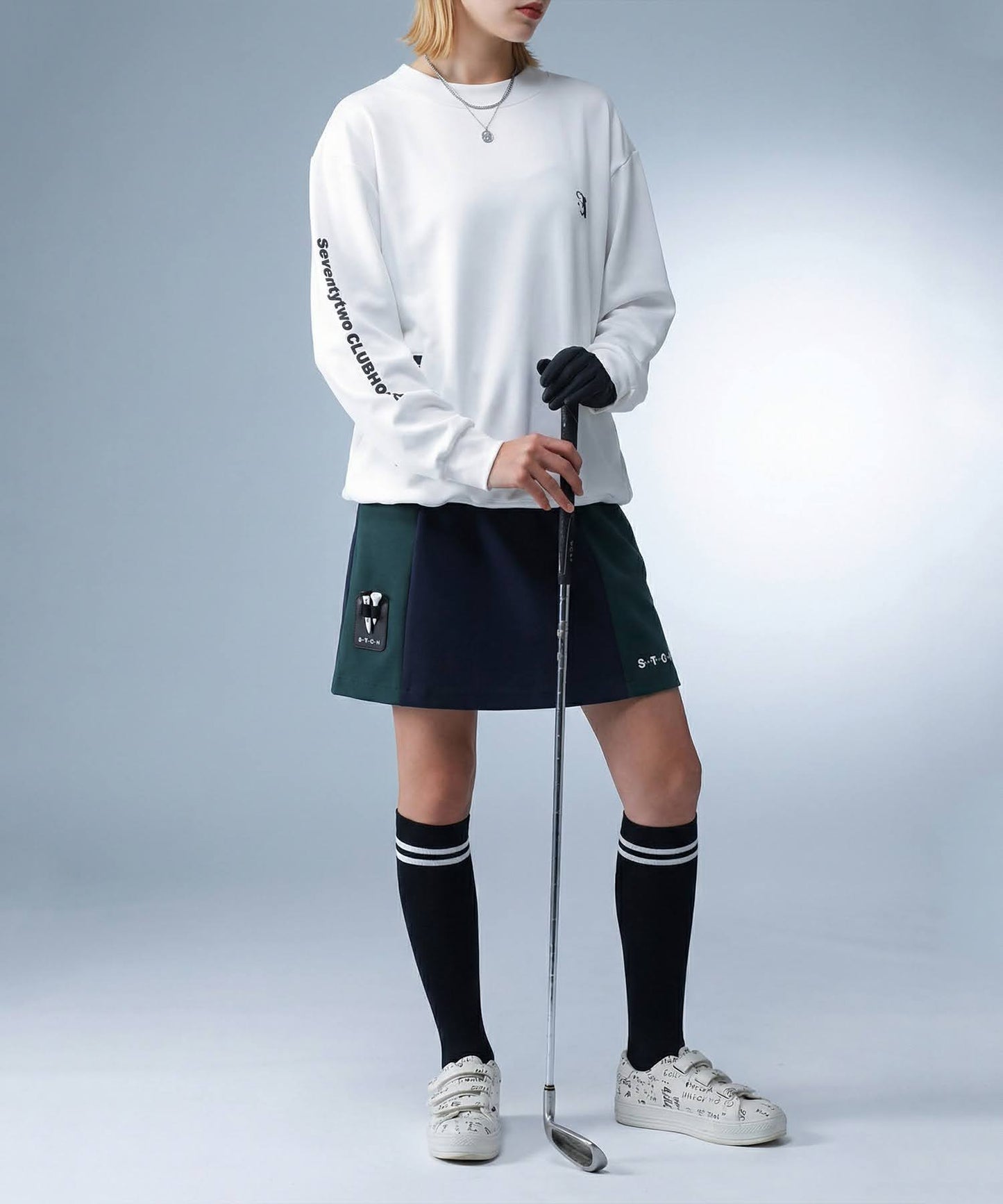 ANTIQUA GOLF×STCH Culotte Skirt With Built-In Inner Shorts Ladies