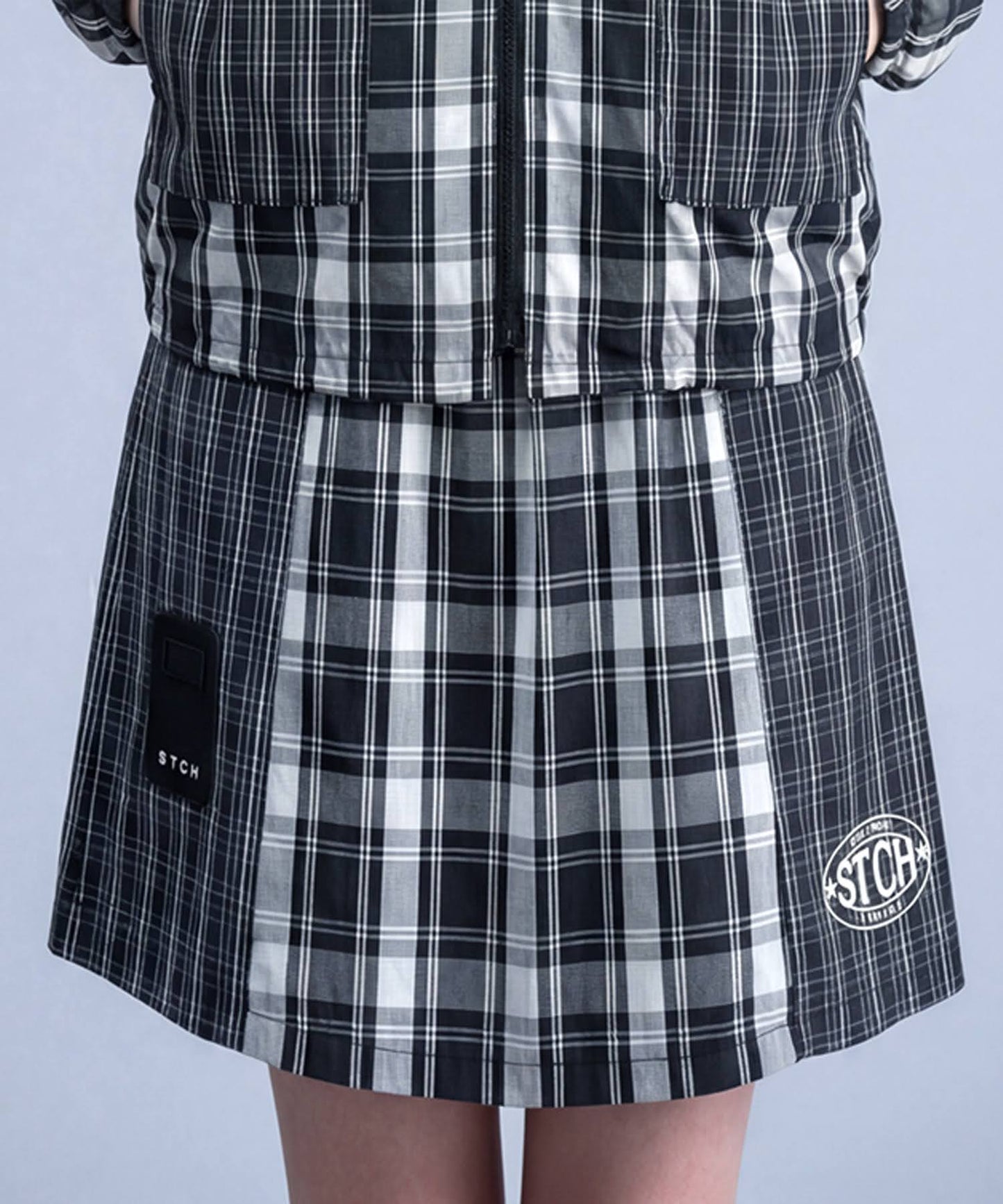 ANTIQUA GOLF×STCH Checkered Mini Skirt Ladies