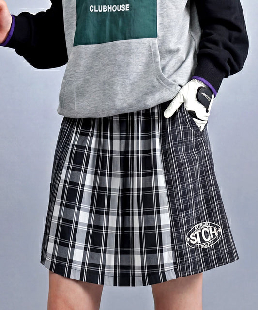 ANTIQUA GOLF×STCH Checkered Mini Skirt Ladies