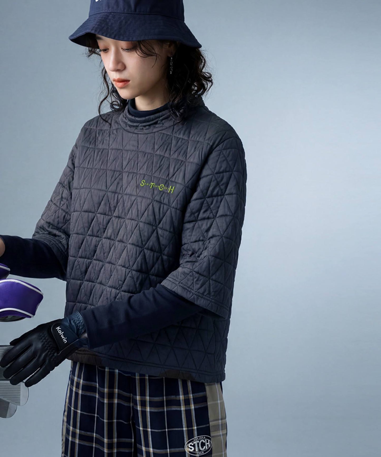 ANTIQUA GOLF×STCH Quilted Top Ladies