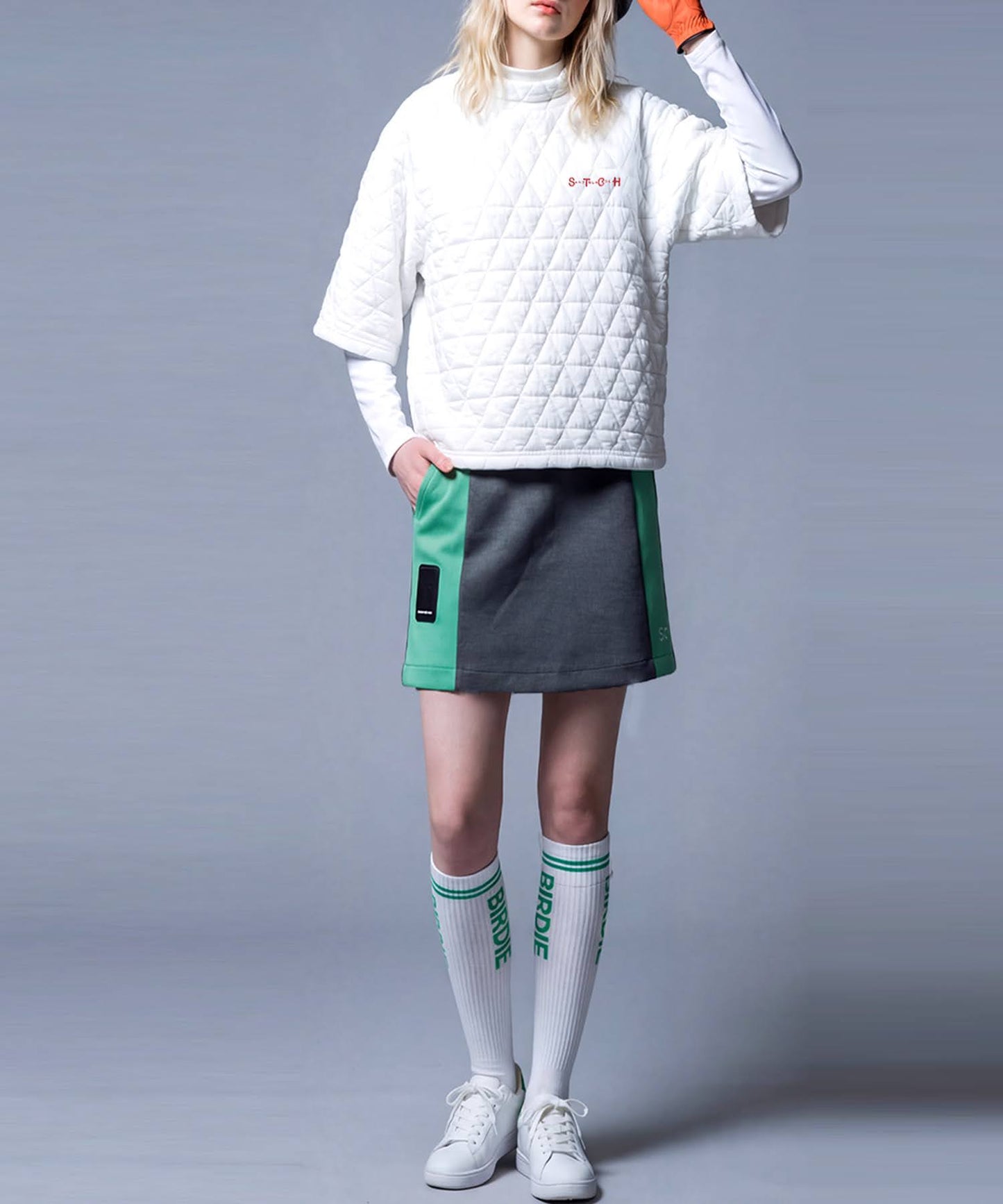 ANTIQUA GOLF×STCH Quilted Top Ladies