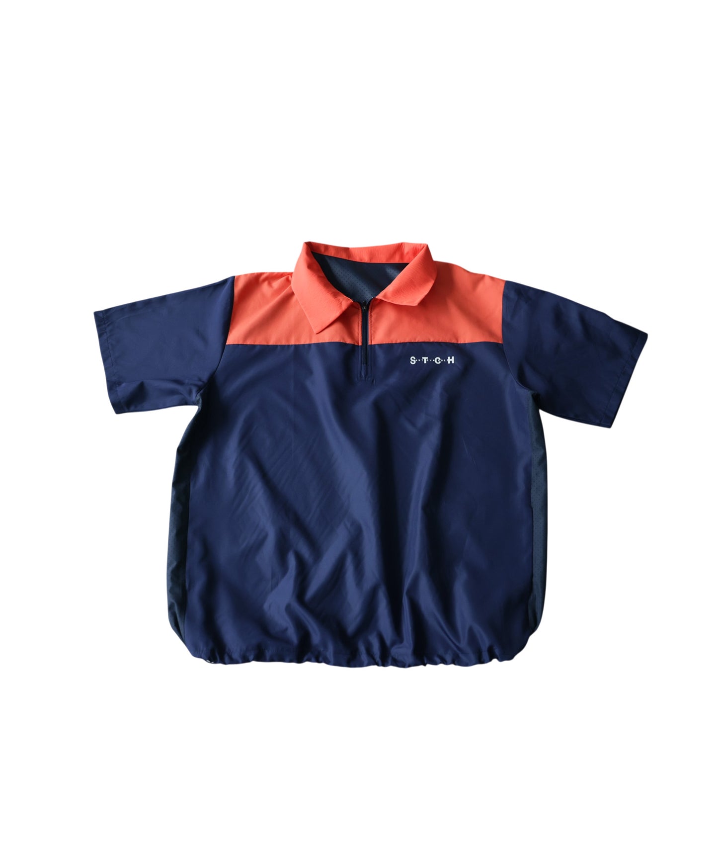 ANTIQUA GOLF×STCH Half-Zip Color-Block Polo Shirt Ladies