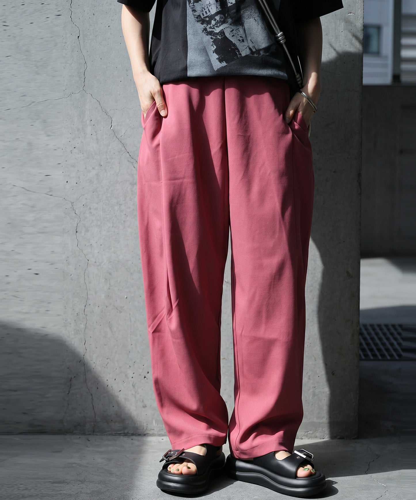 Stretch tapard pants Ladies Pants Bottoms
