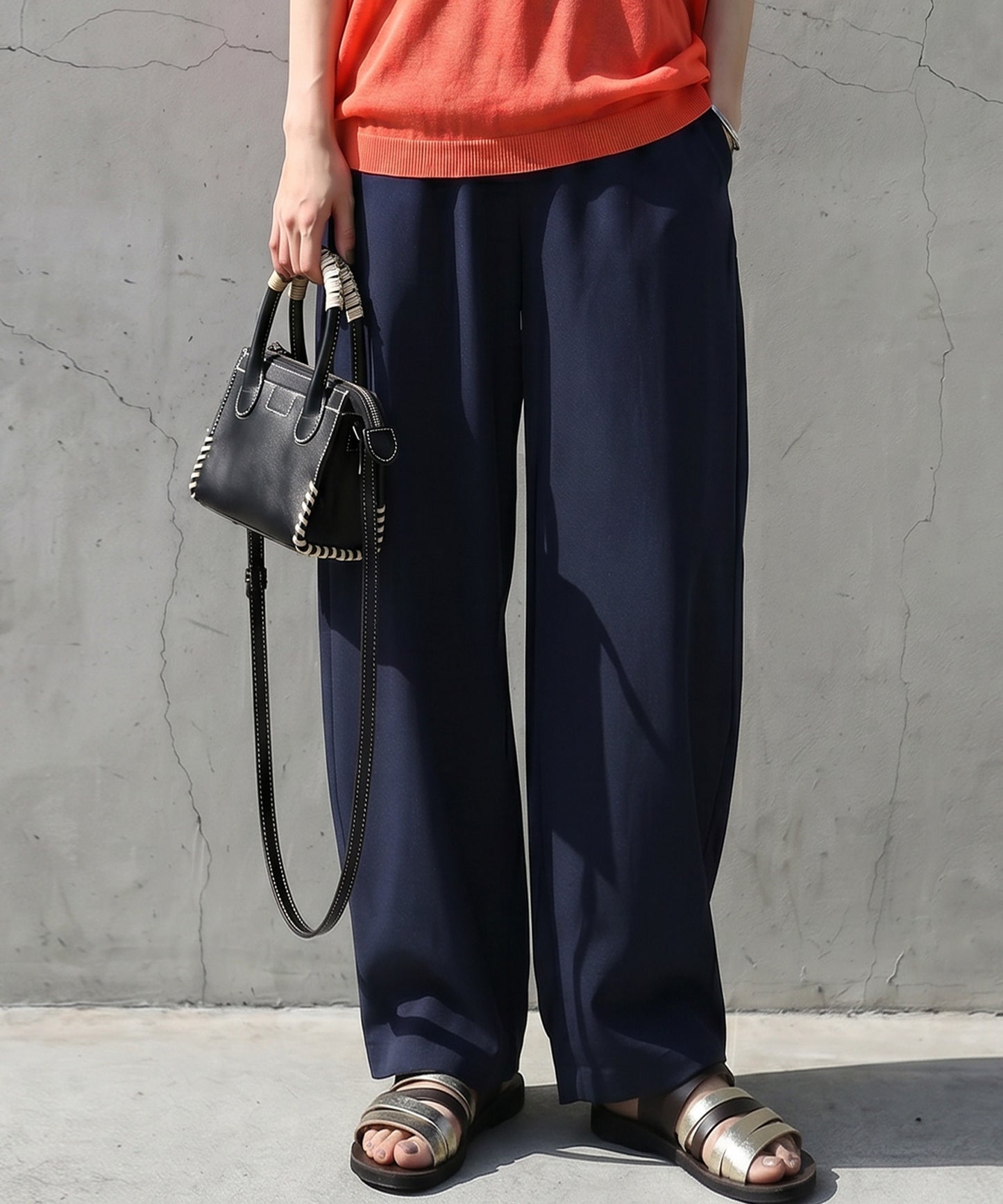 Stretch tapard pants Ladies Pants Bottoms