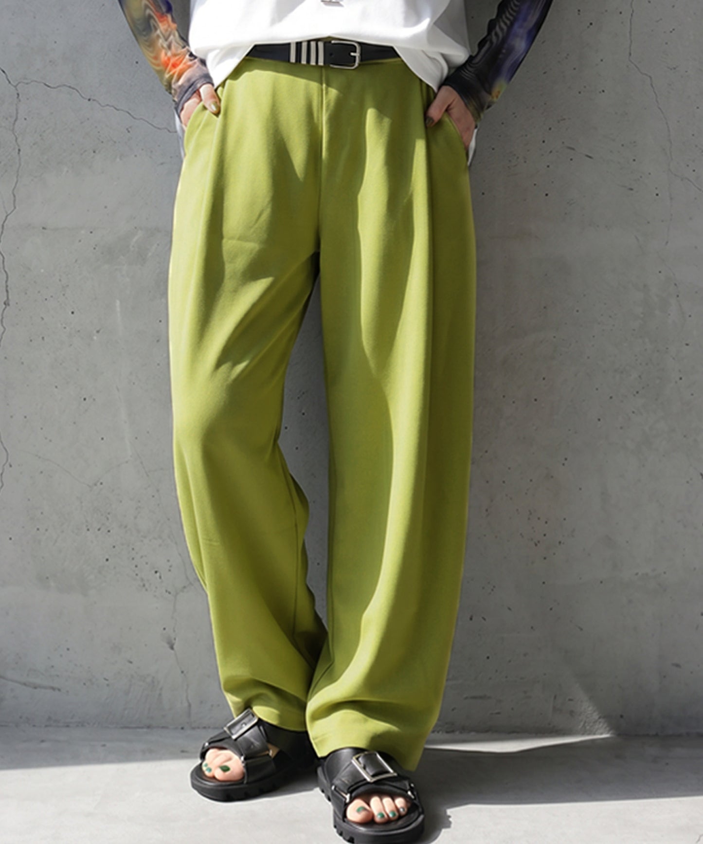 Stretch tapard pants Ladies Pants Bottoms