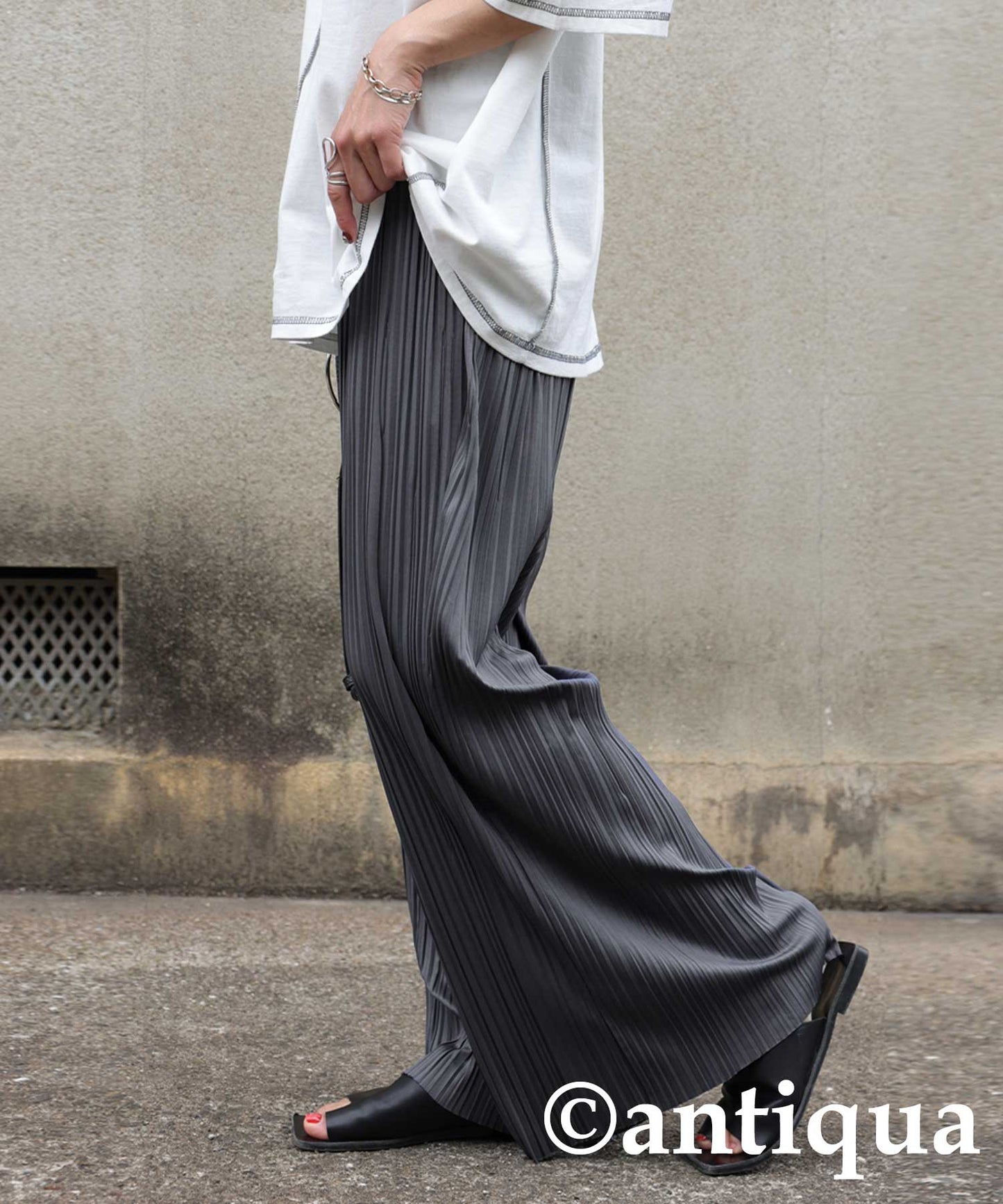 Random pleats satin Ladies pants Ladies Bottoms