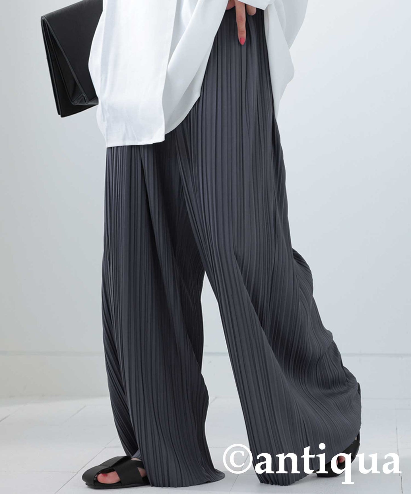 Random pleats satin Ladies pants Ladies Bottoms