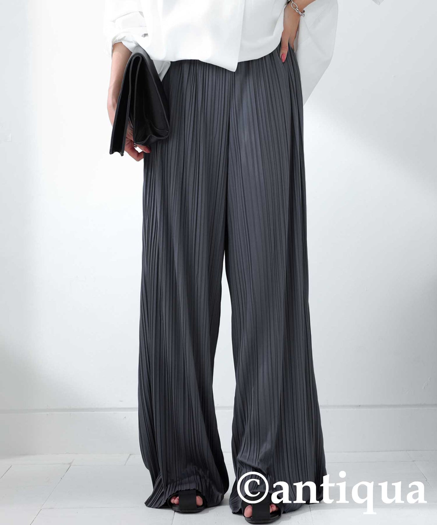 Random pleats satin Ladies pants Ladies Bottoms