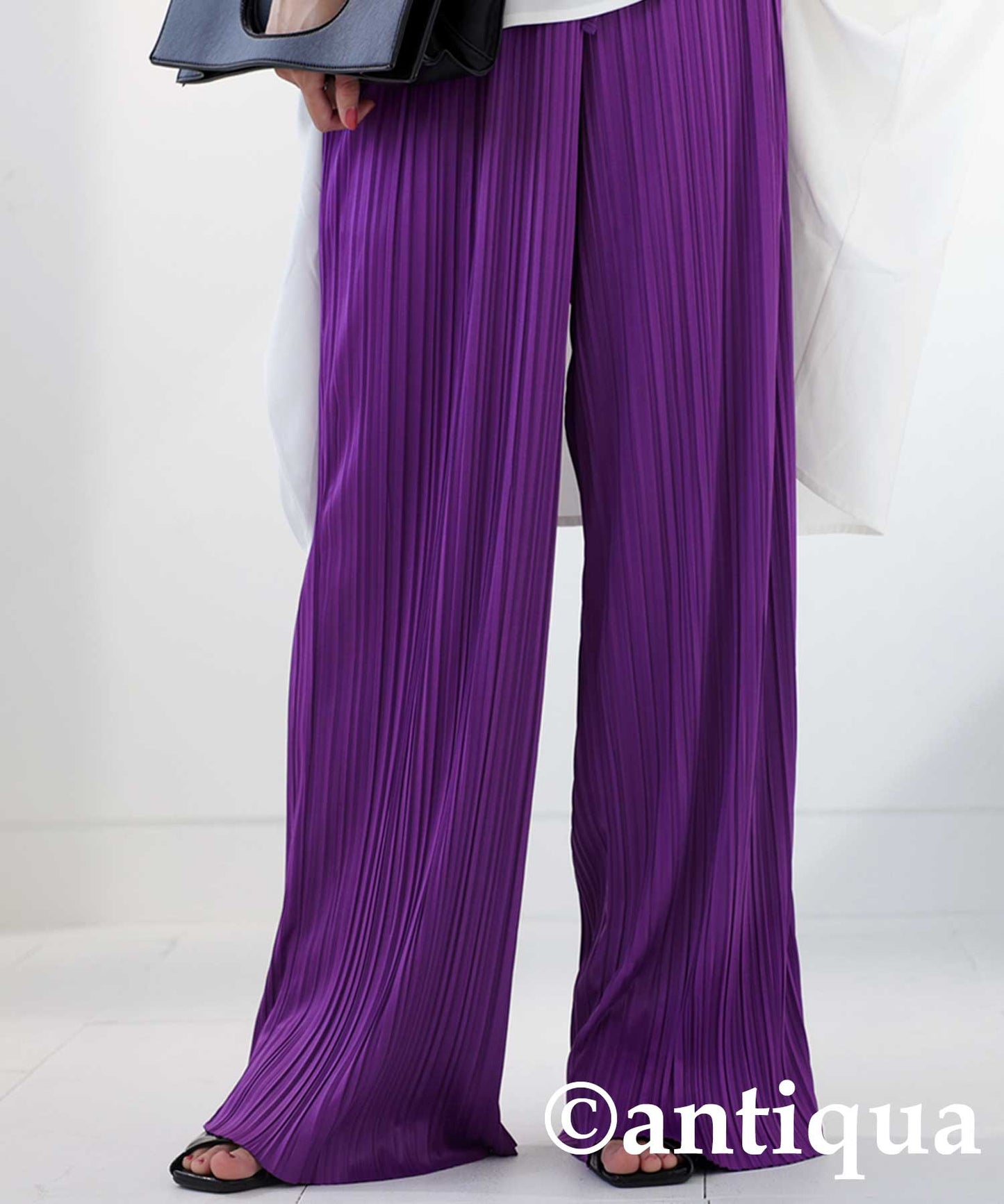 Random pleats satin Ladies pants Ladies Bottoms