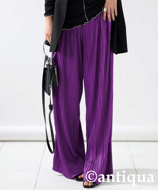 Random pleats satin Ladies pants Ladies Bottoms