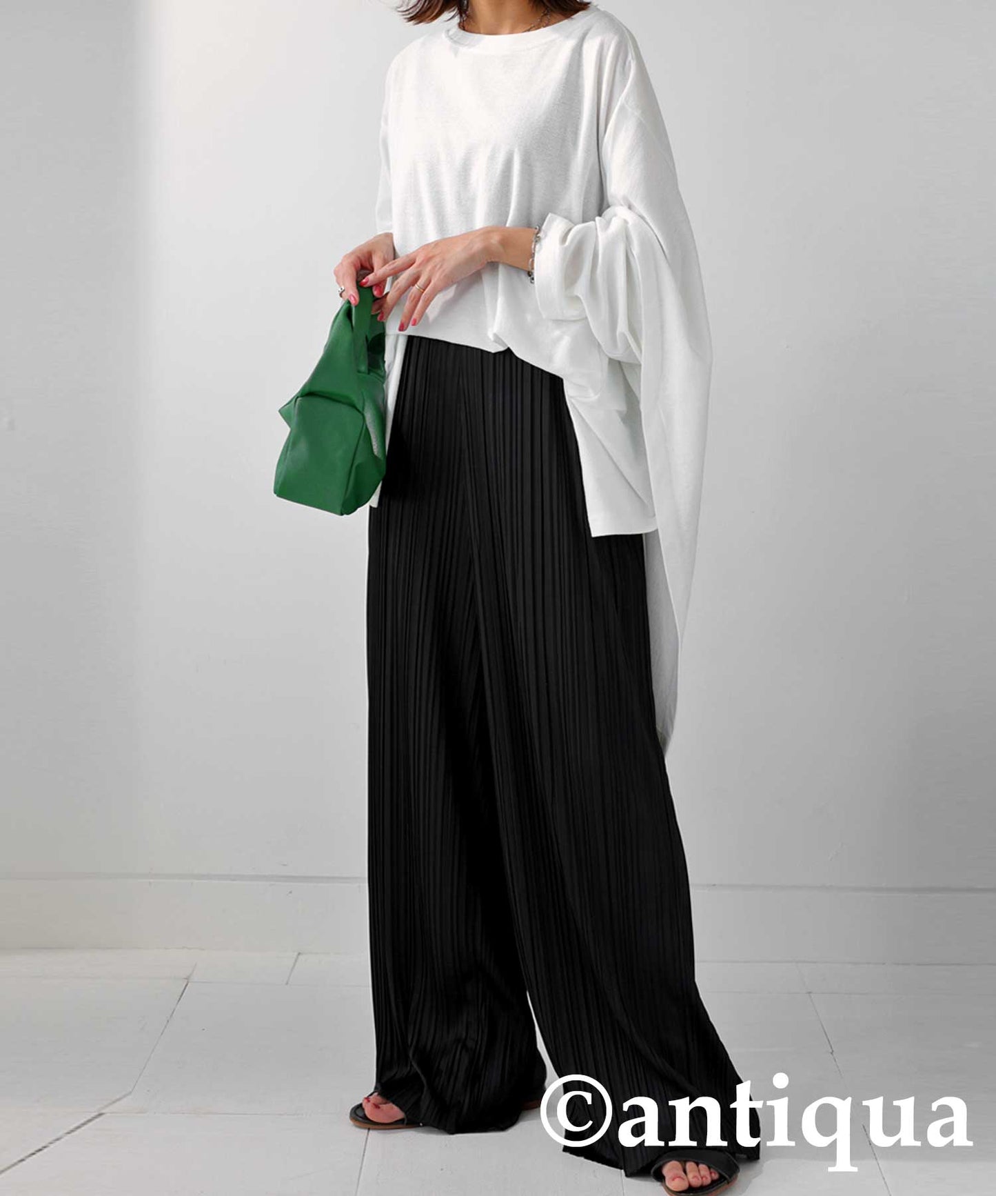 Random pleats satin Ladies pants Ladies Bottoms