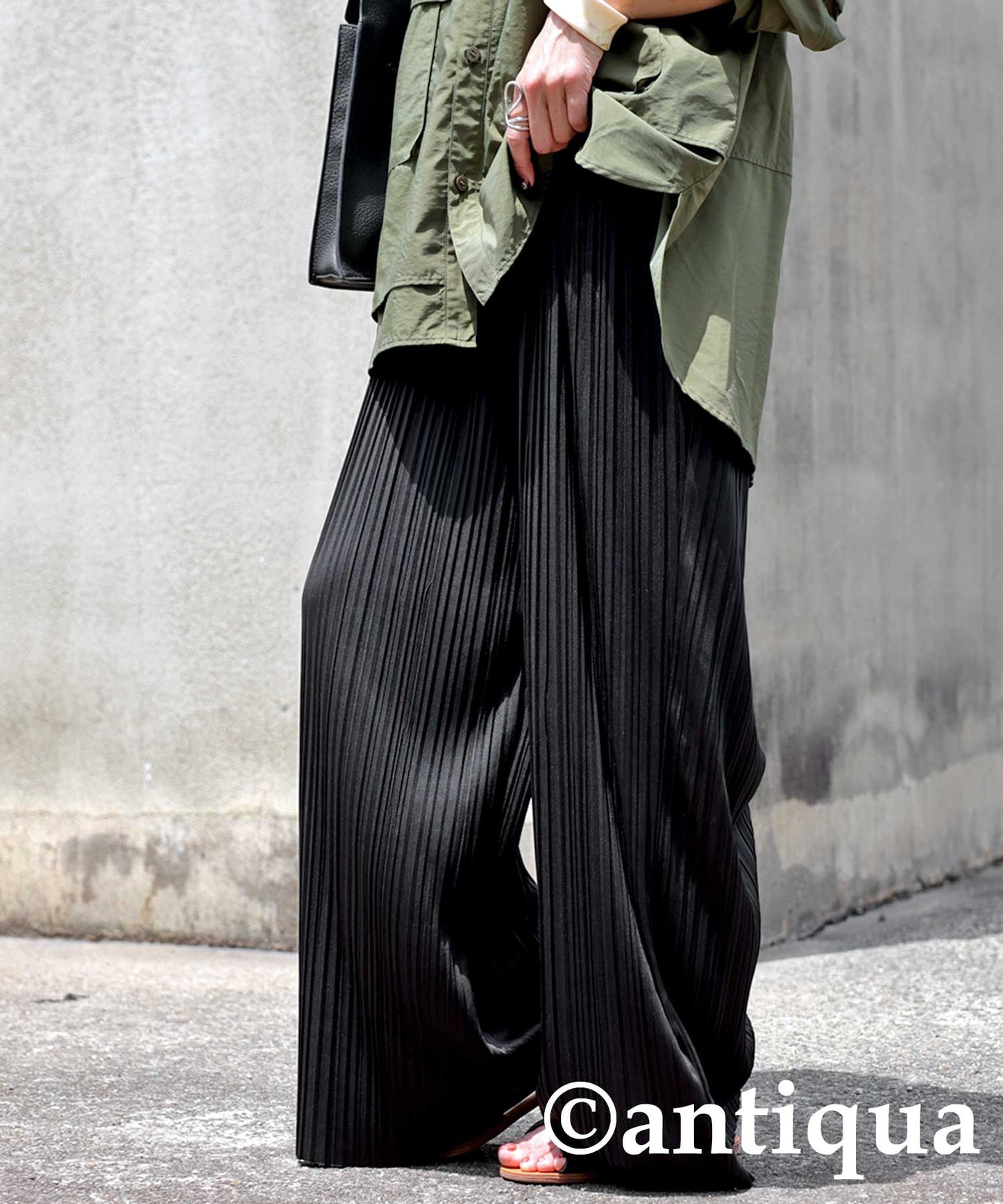 Random pleats satin Ladies pants Ladies Bottoms