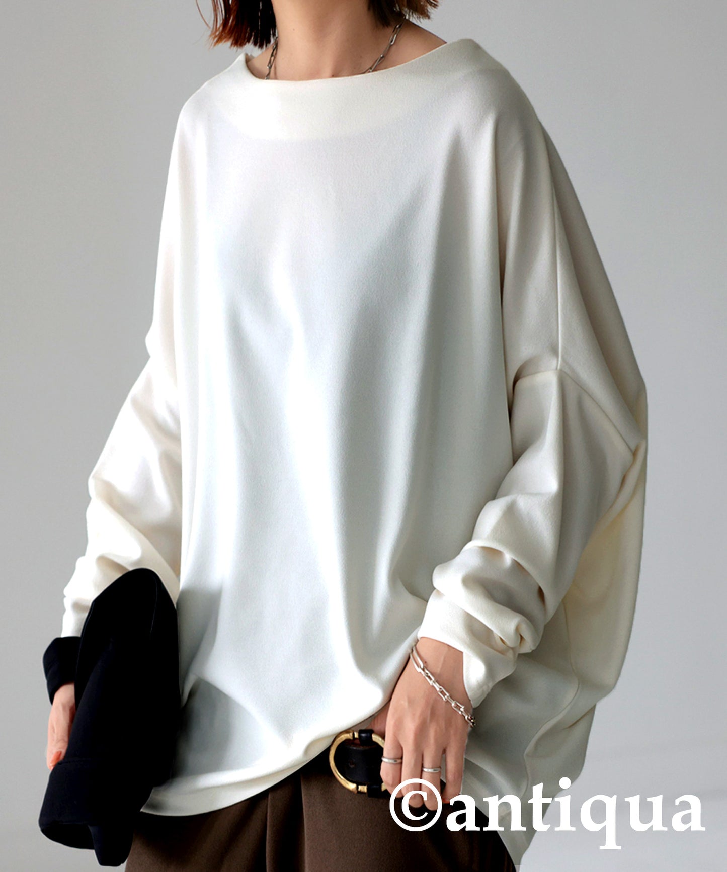 Boat neck Dolman sleeve Tops Ladies