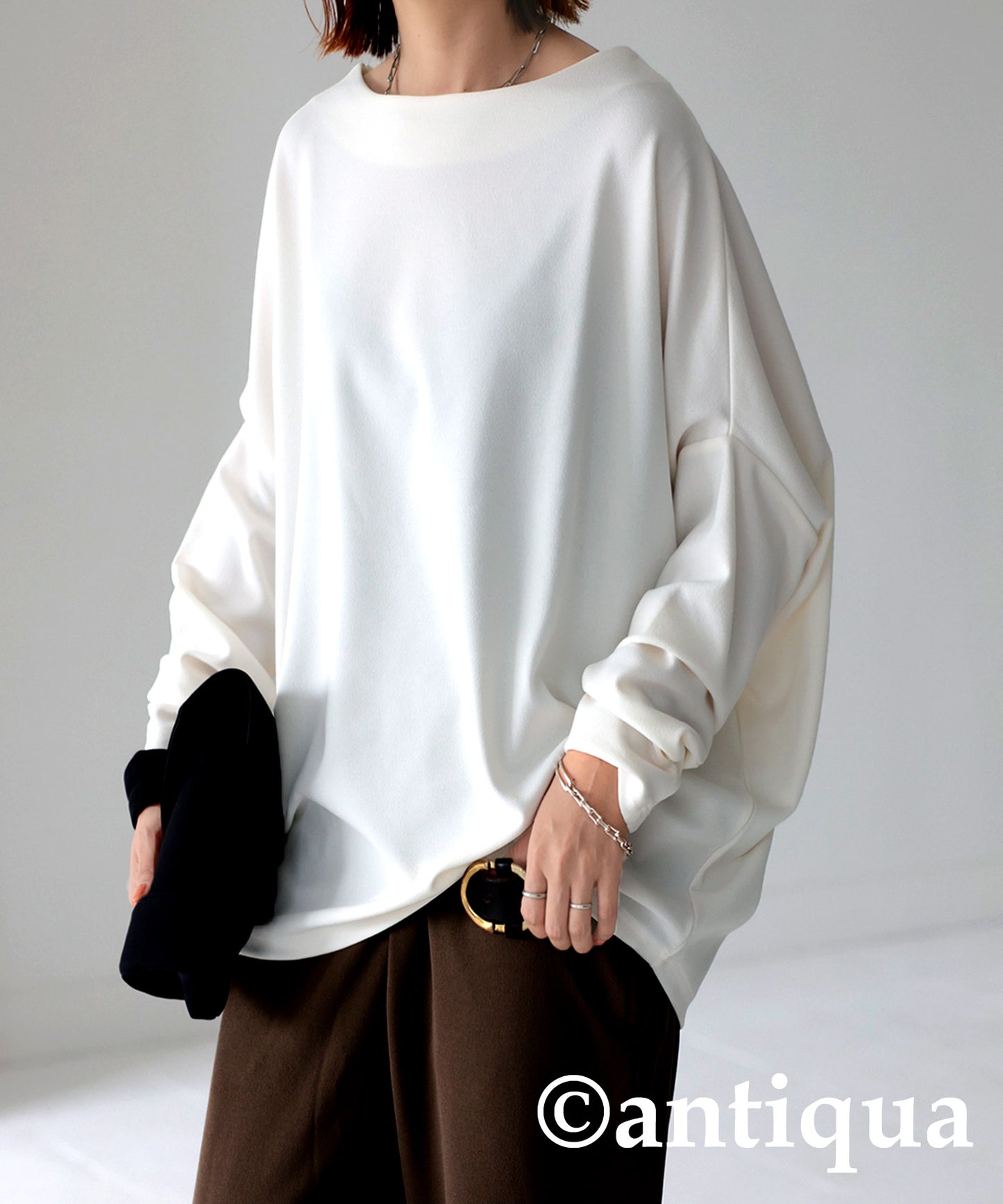 Boat neck Dolman sleeve Tops Ladies